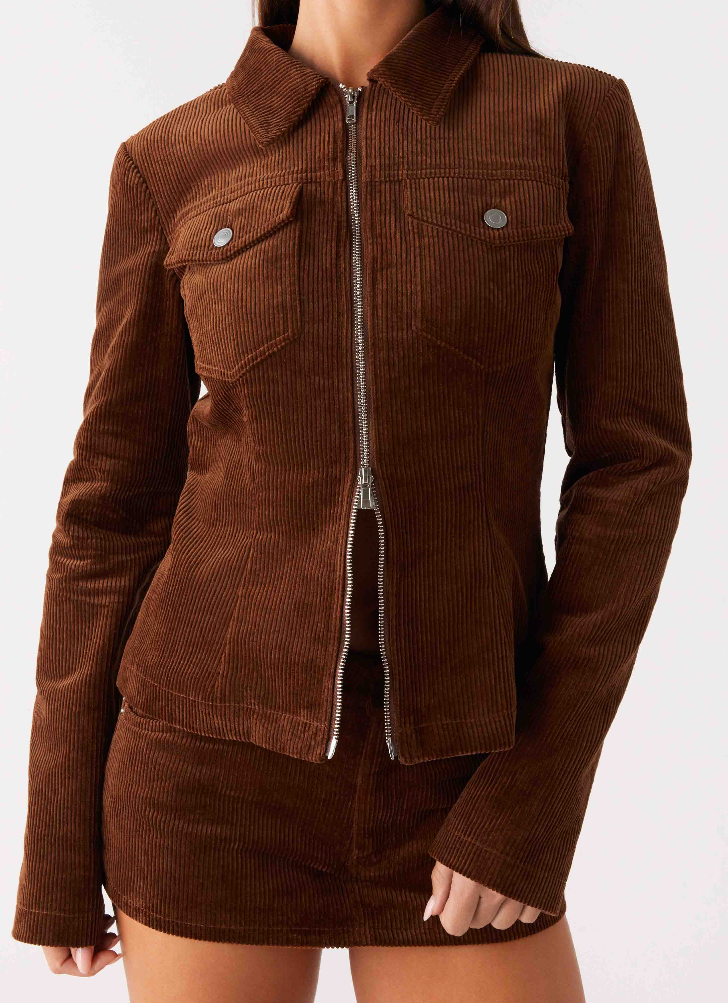 Taliyah Cord Jacket - Walnut - Image 5