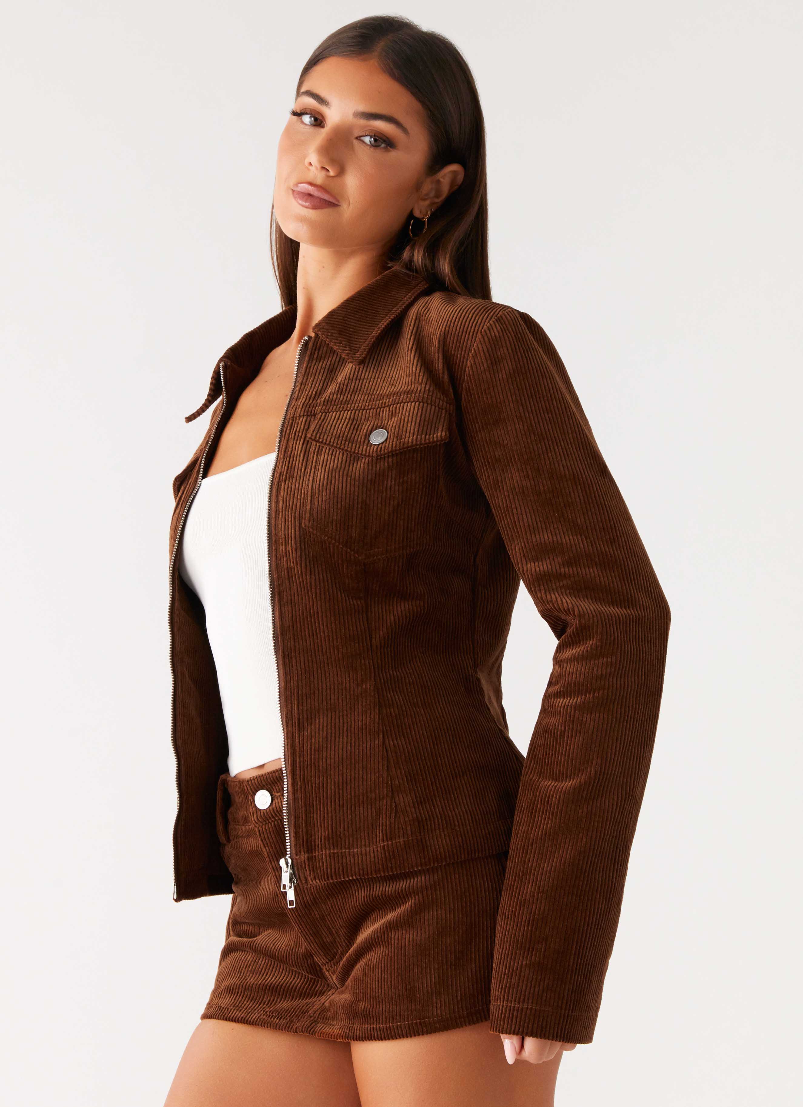 Taliyah Cord Jacket - Walnut - Image 6