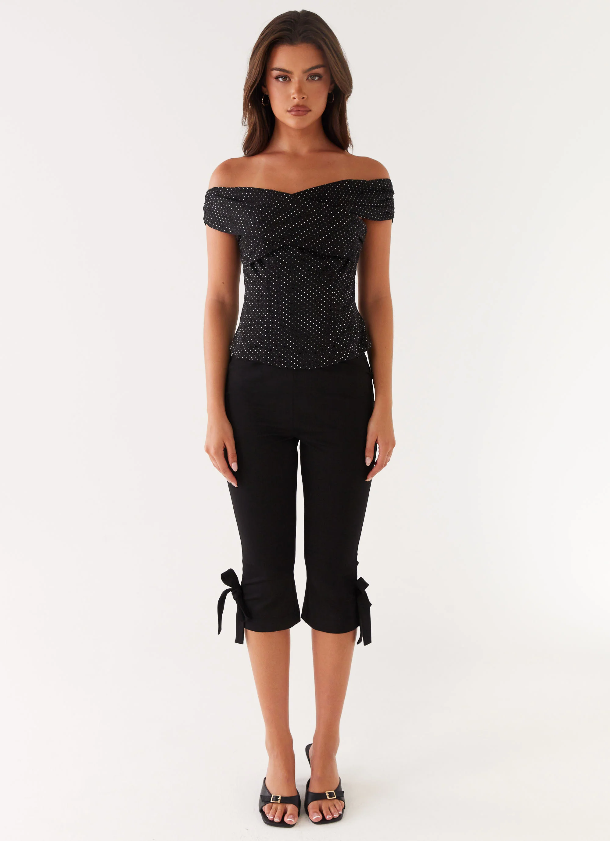 Tamera Top - Black Polka Dot - Image 2