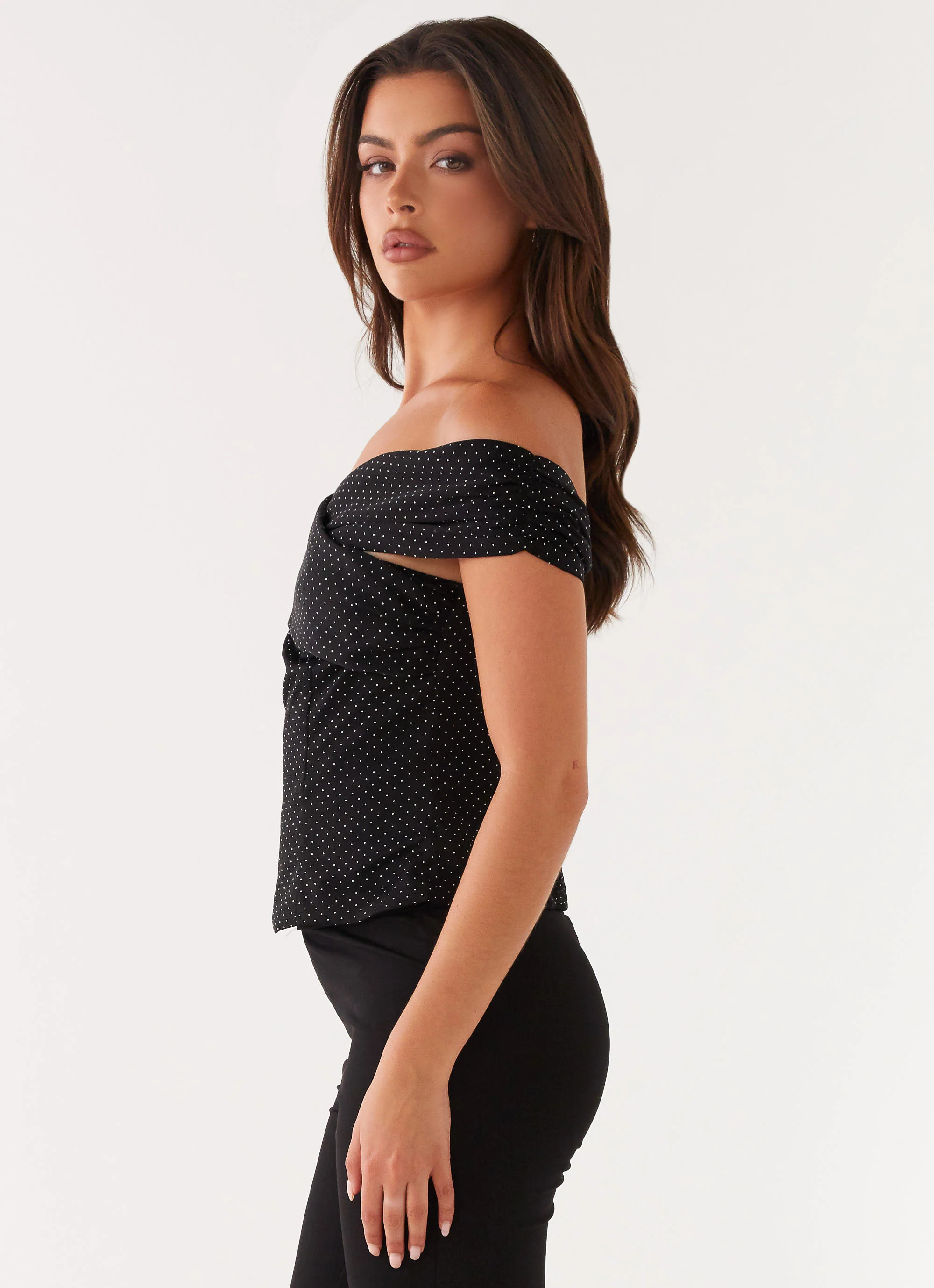Tamera Top - Black Polka Dot - Image 3