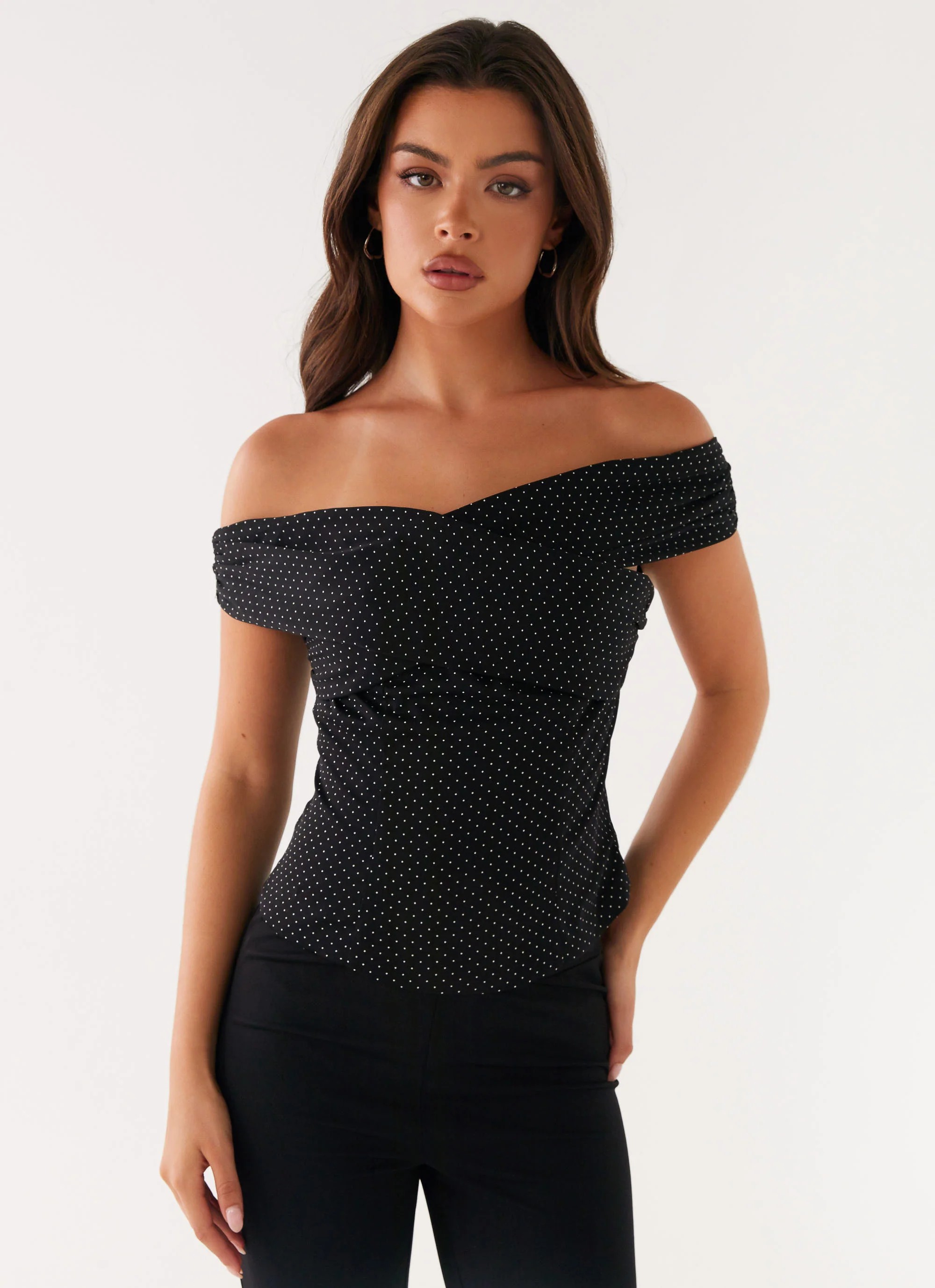 Tamera Top - Black Polka Dot - Image 5