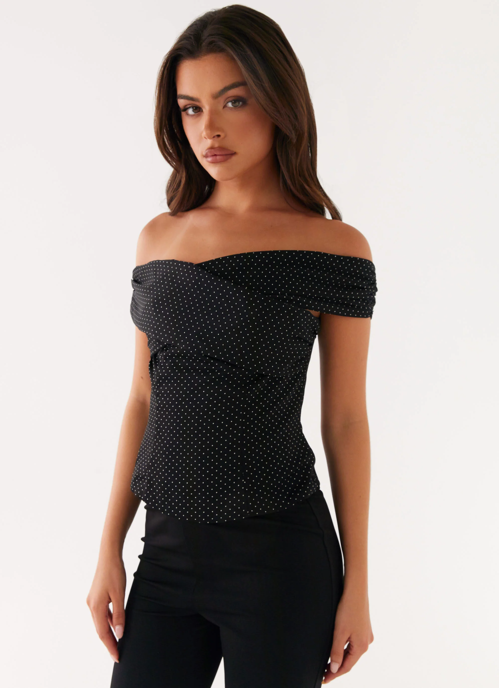 Tamera Top - Black Polka Dot - Image 6