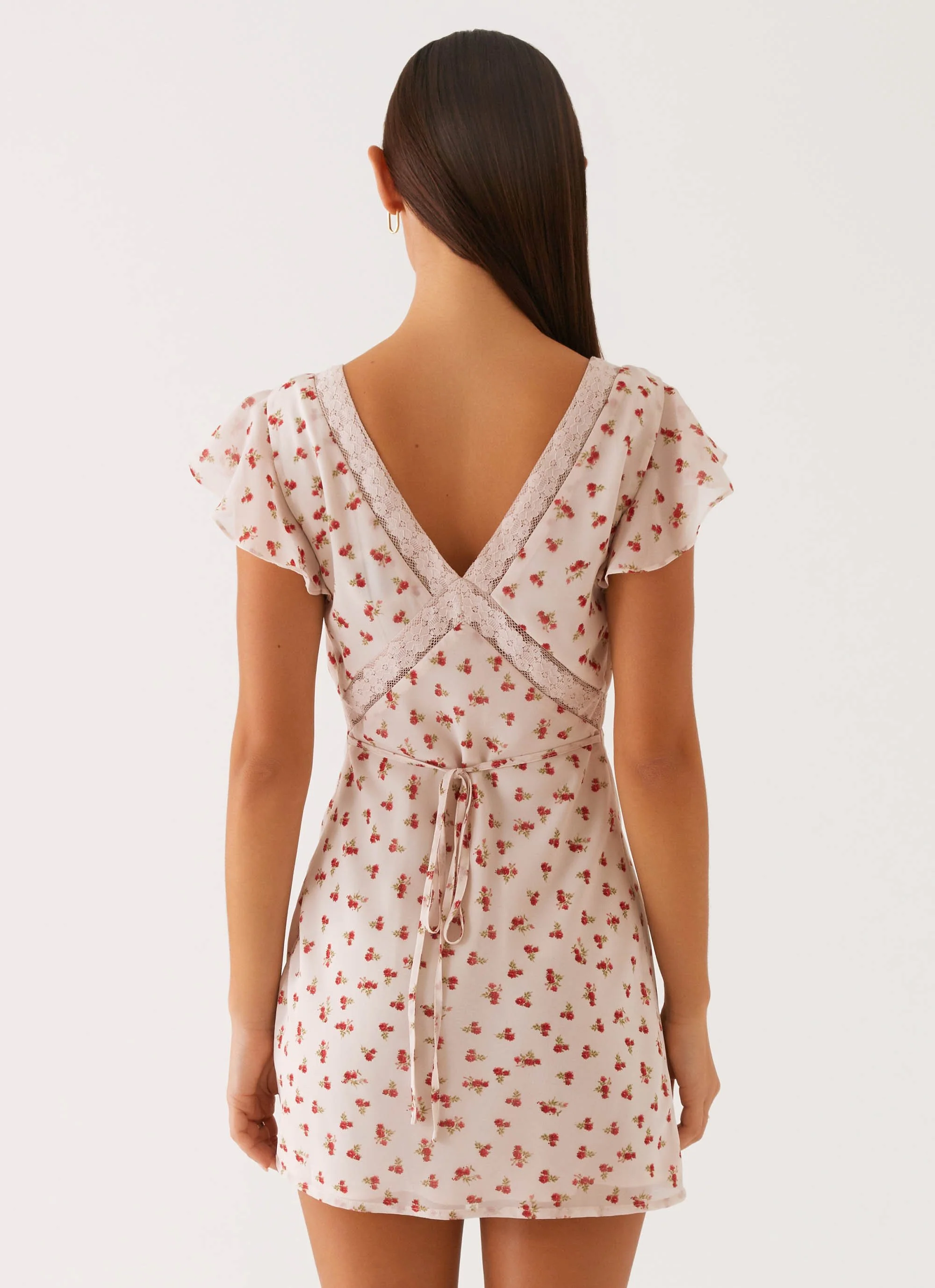 Tangled dreams Mini Dress - Red Ditsy Floral - Image 5