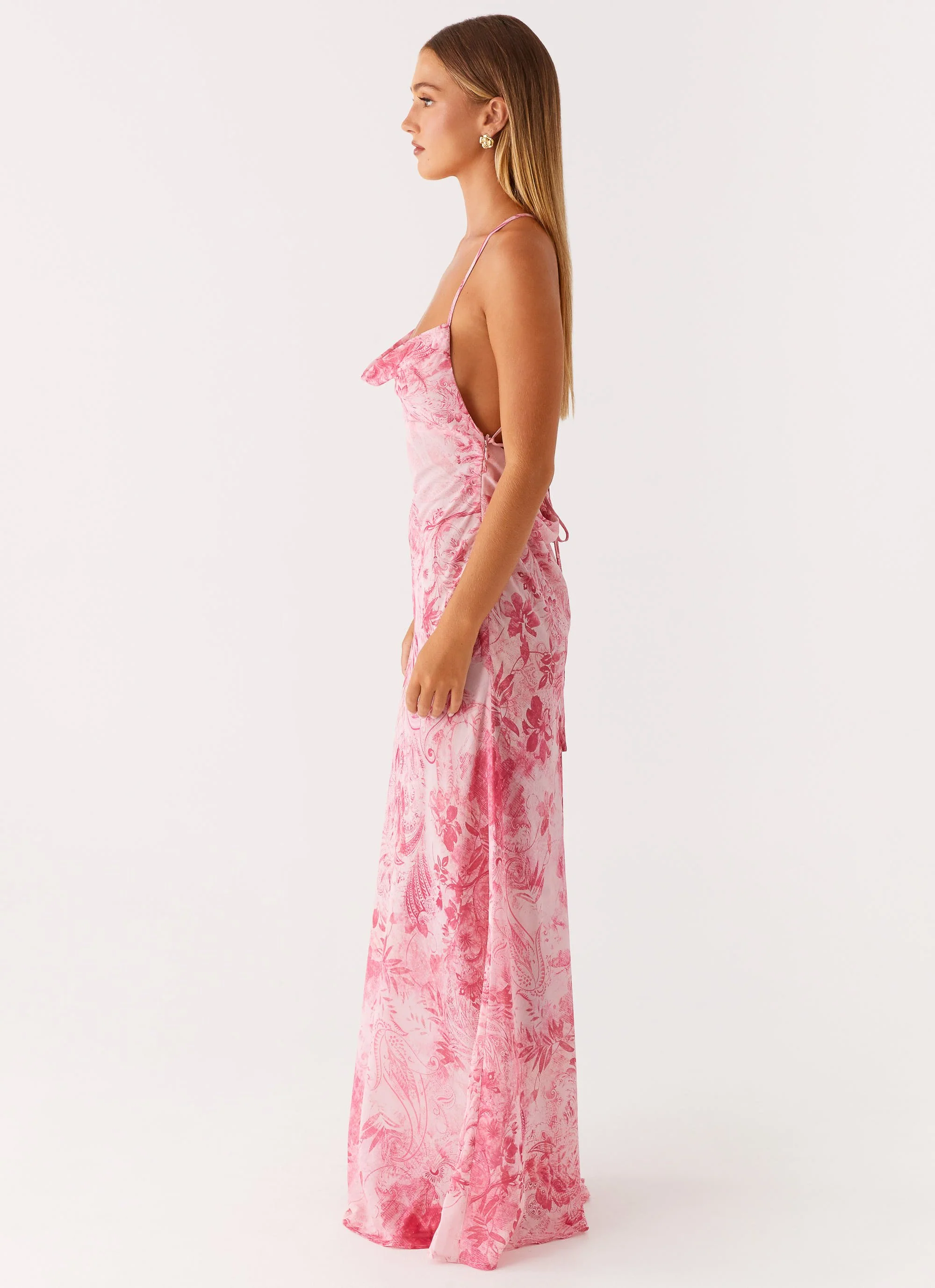 Tara Maxi Dress - Pink Print - Image 4