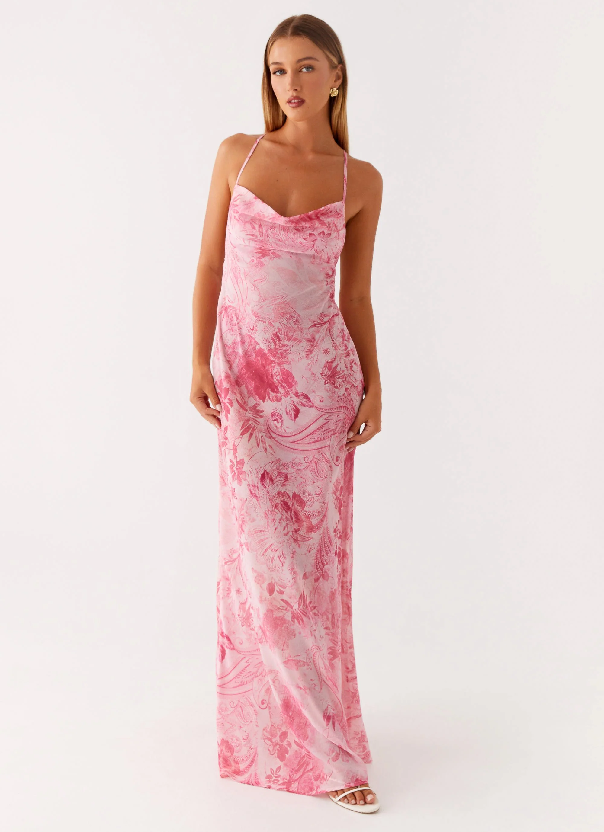 Tara Maxi Dress - Pink Print - Image 6