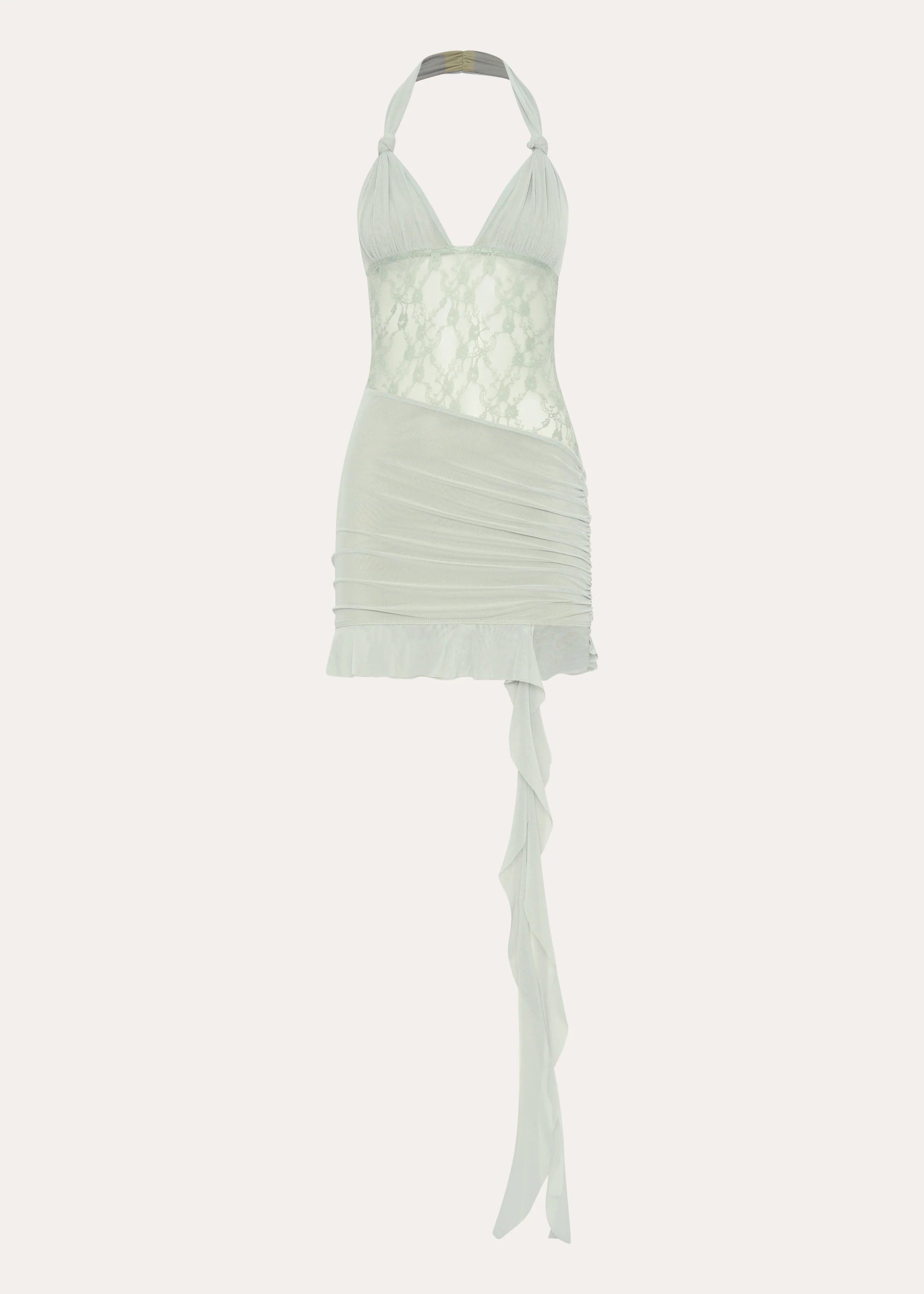 Tate Mesh Mini Dress - Sage - Image 7