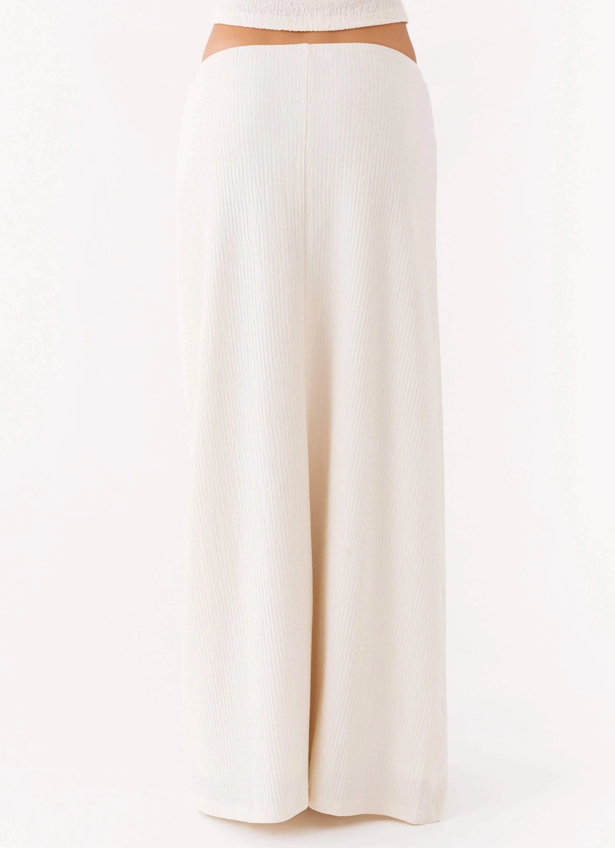 Tatum Low Rise Maxi Skirt - Ivory - Image 4
