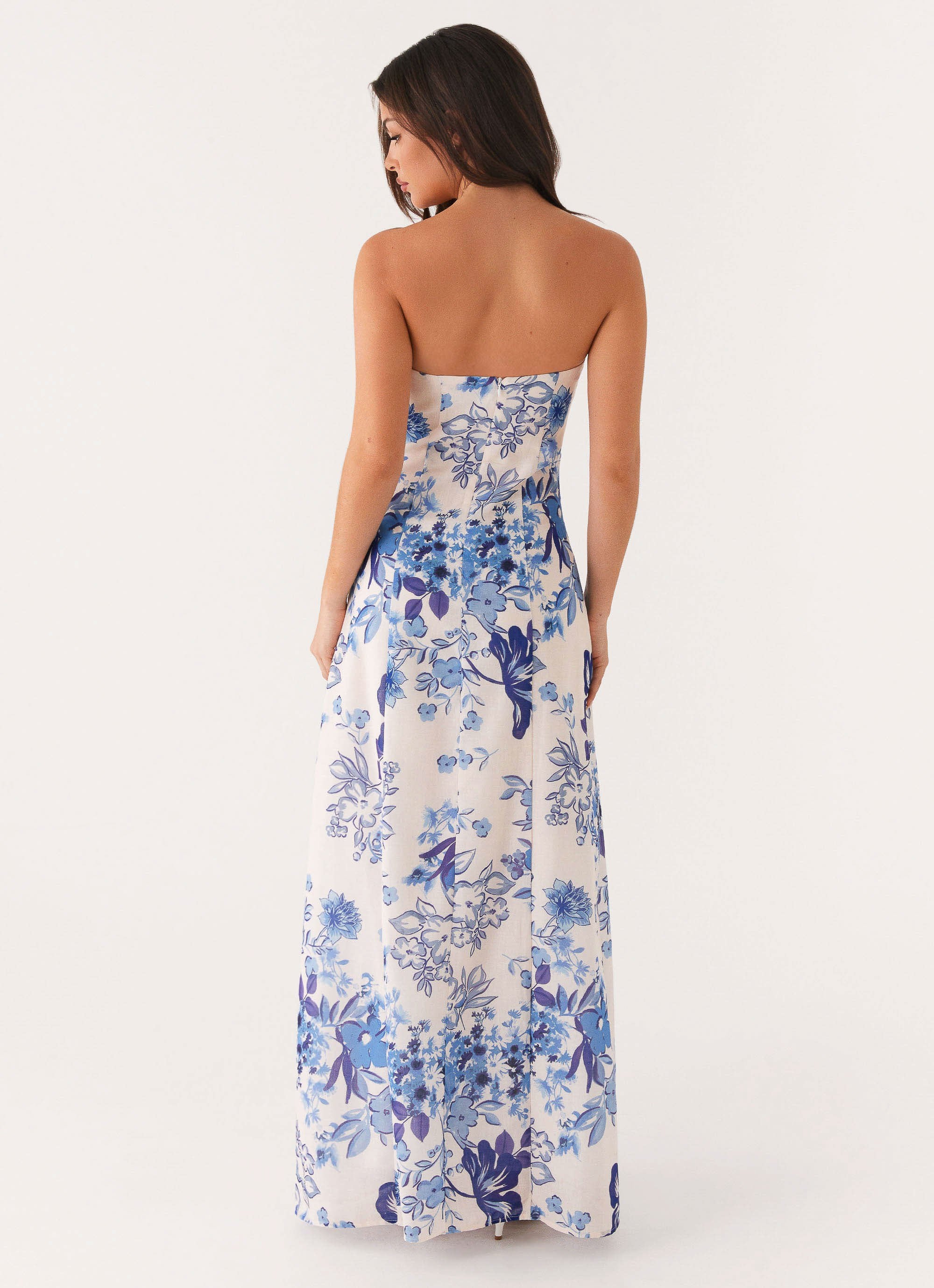Tayla Linen Maxi Dress - Serene Sky Floral - Image 4