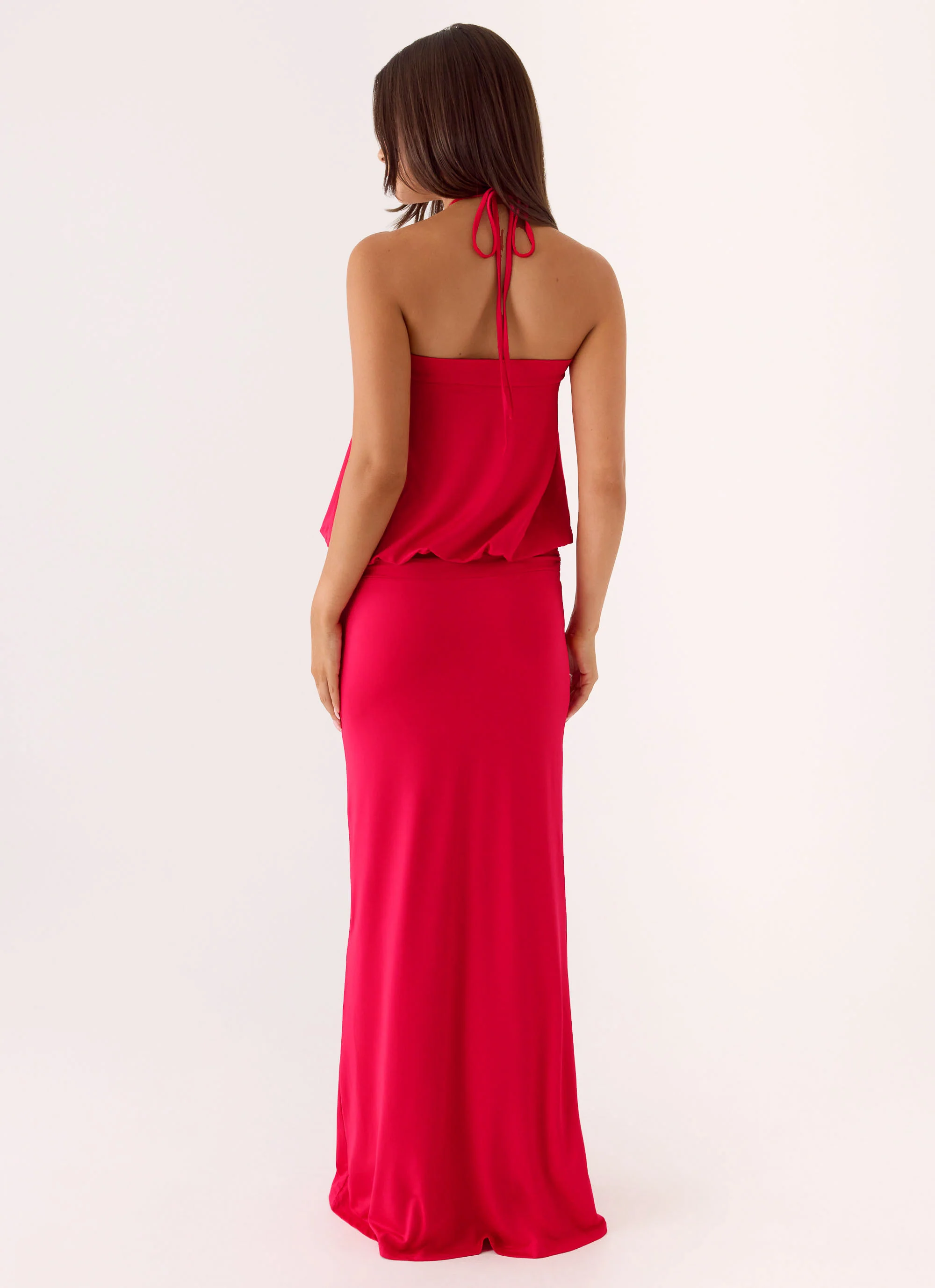 Telling You Maxi Dress - Red Magenta - Image 3