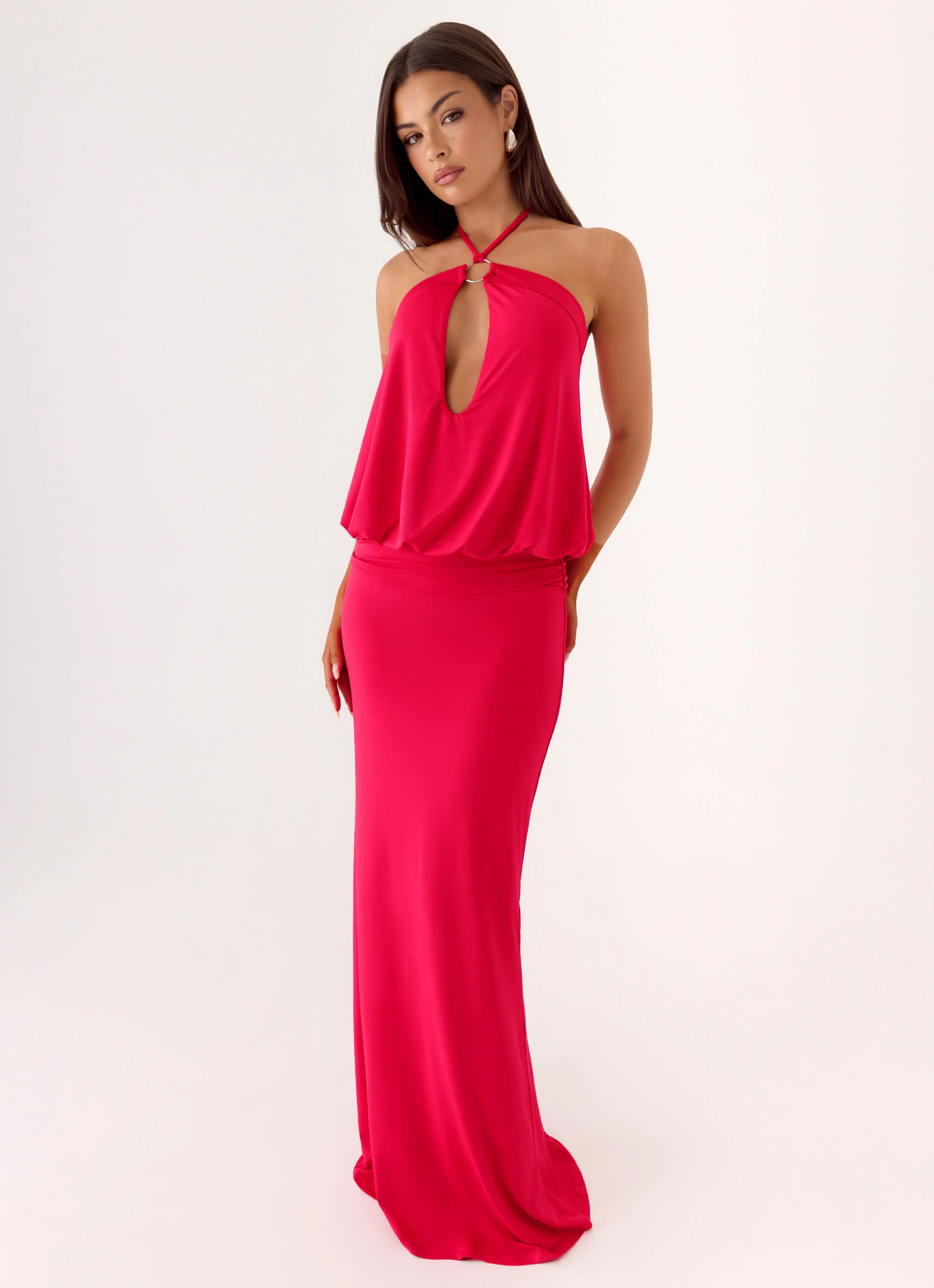 Telling You Maxi Dress - Red Magenta - Image 5