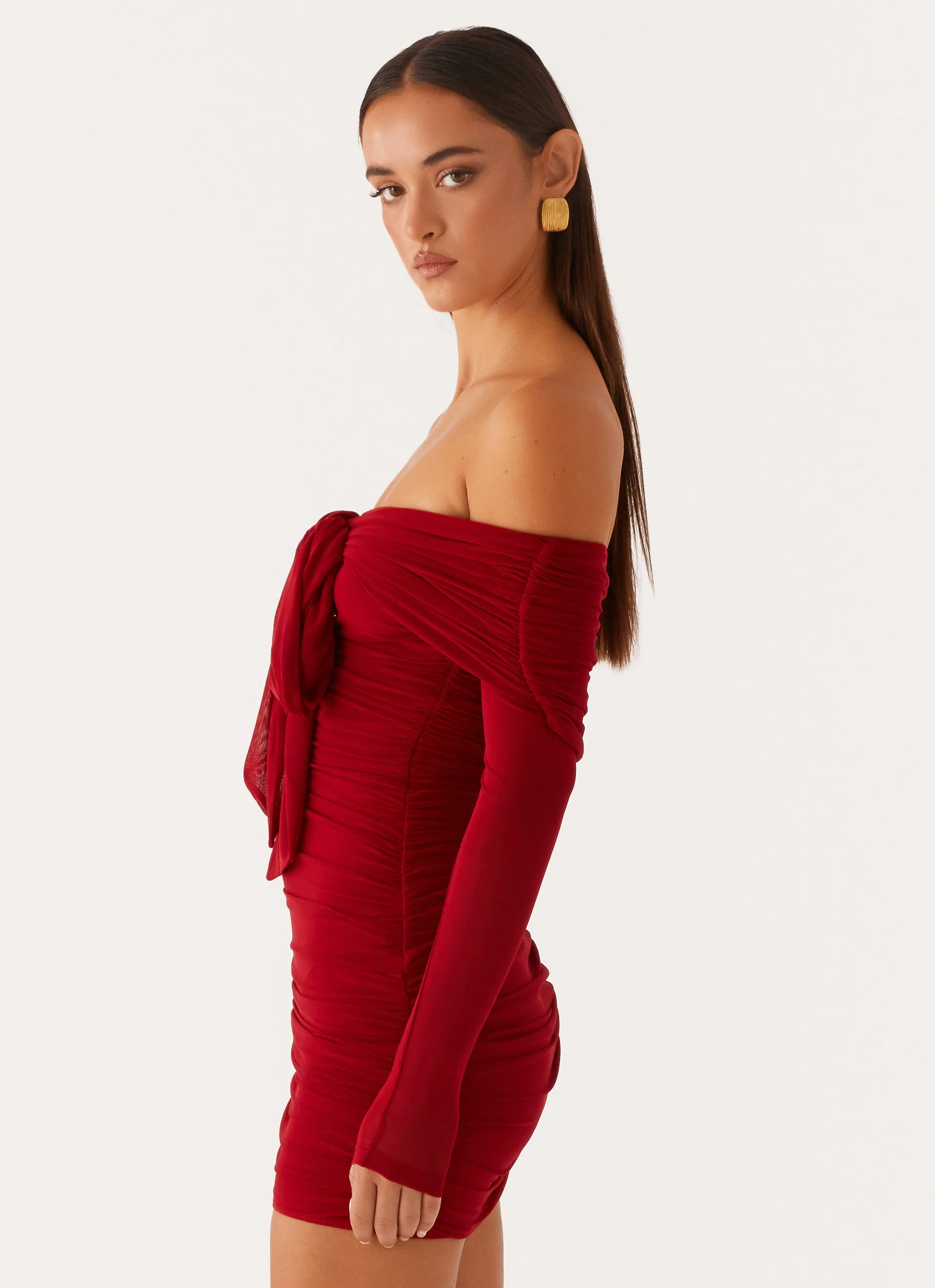 Temptation Mini Dress - Red - Image 3