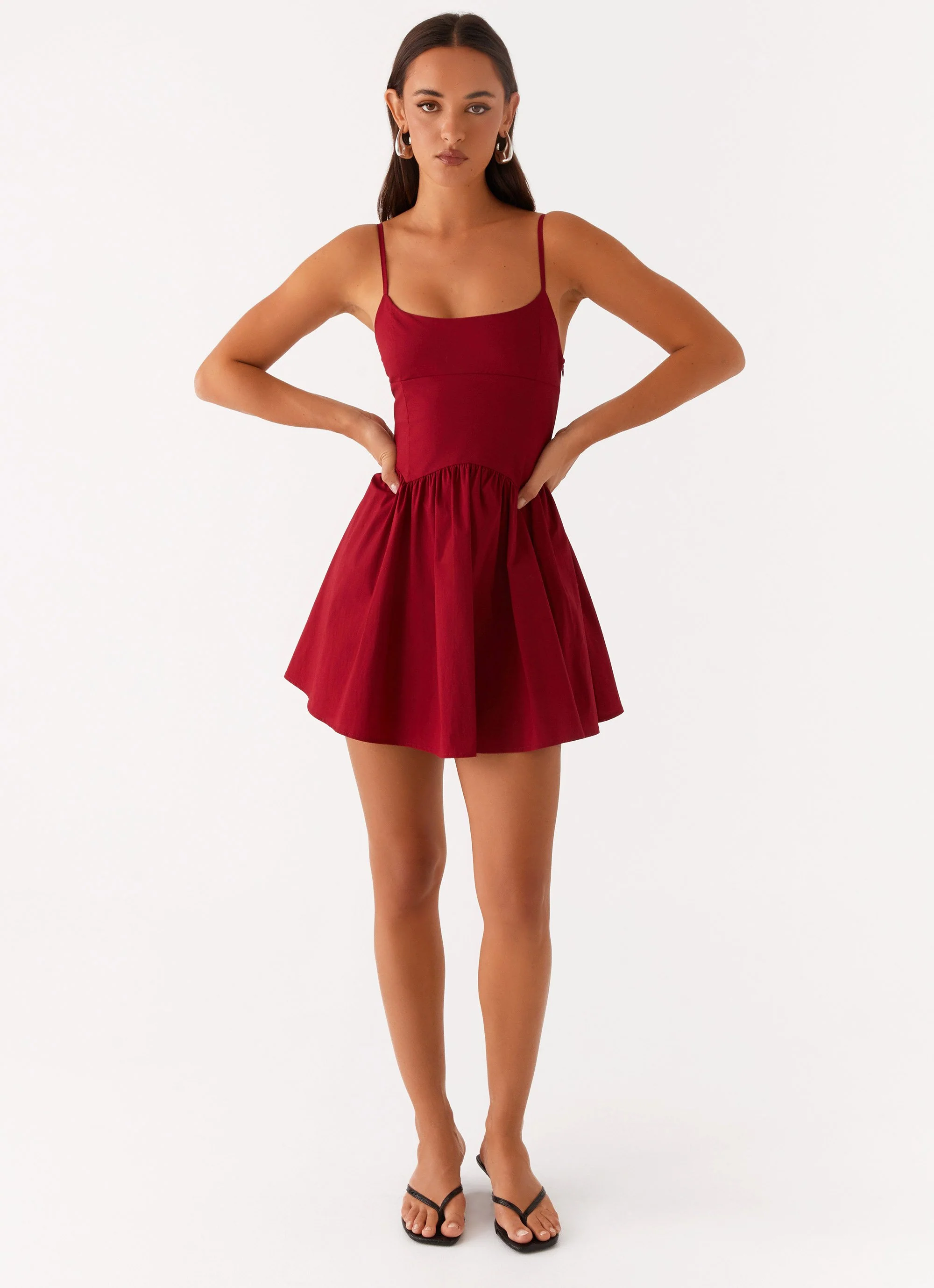 Tesoro Mio Mini Dress - Maroon - Image 5