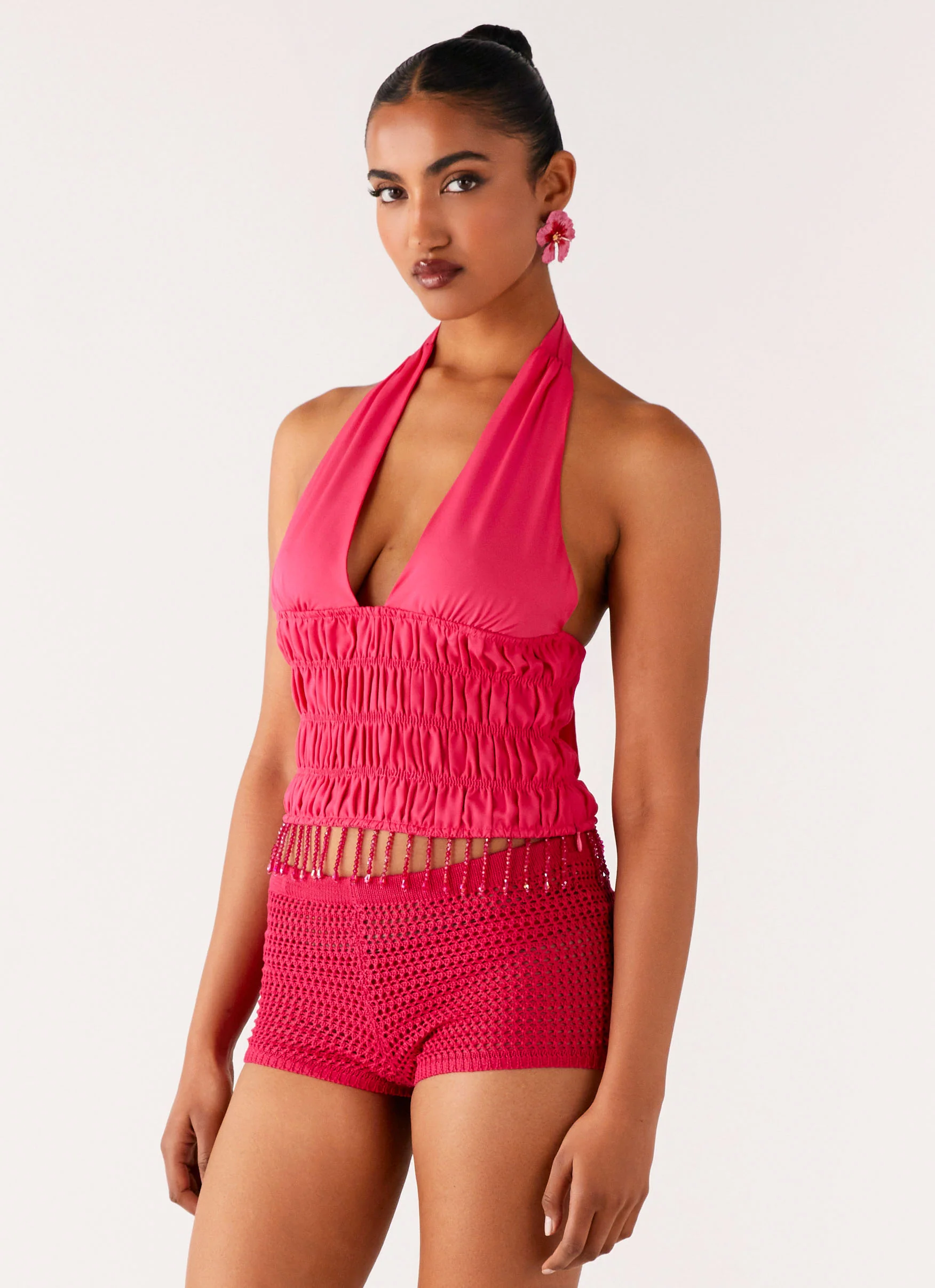Teuila Beaded Top - Fuchsia - Image 5