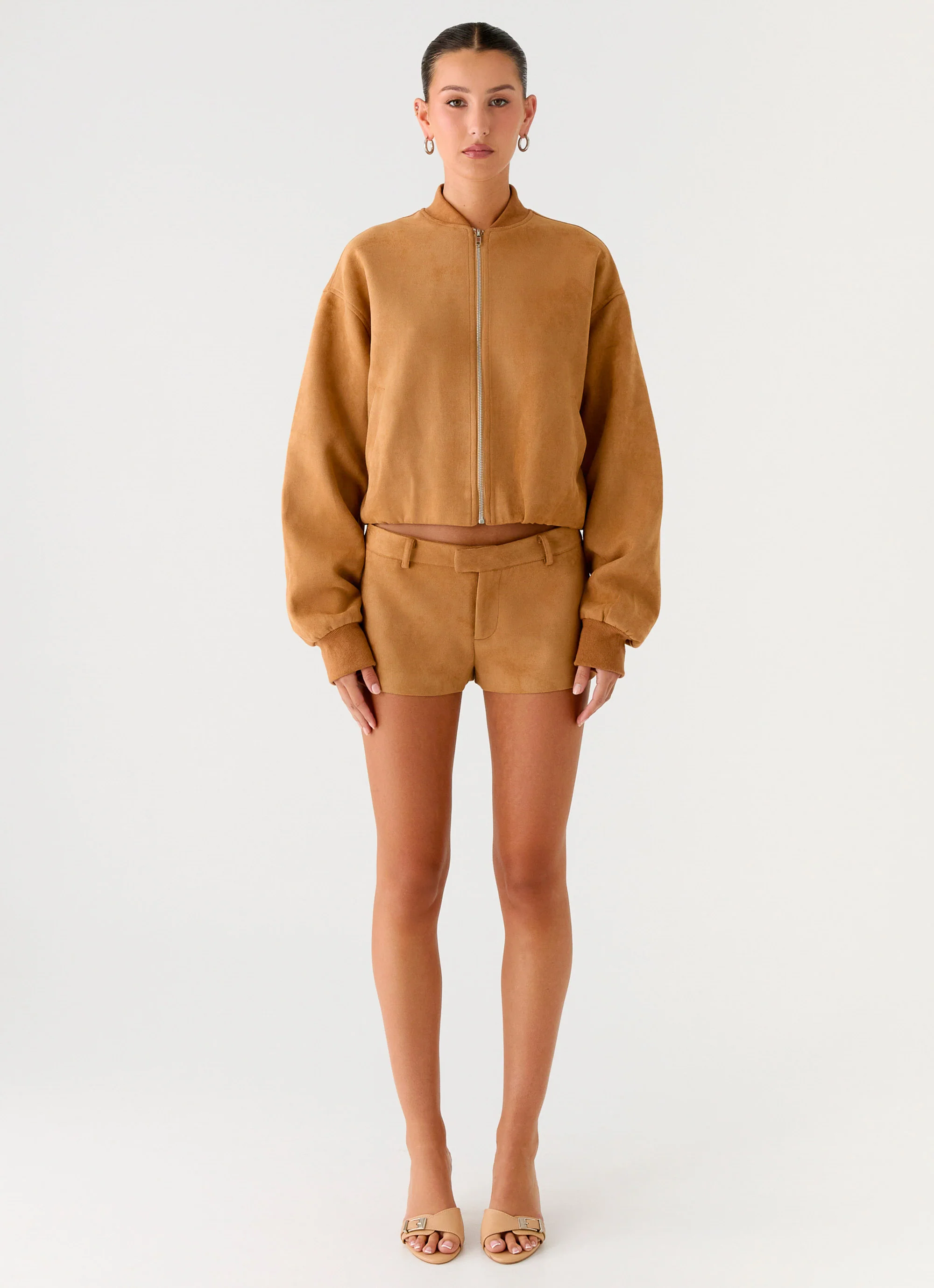 Thats Chill Mini Shorts - Brown - Image 3