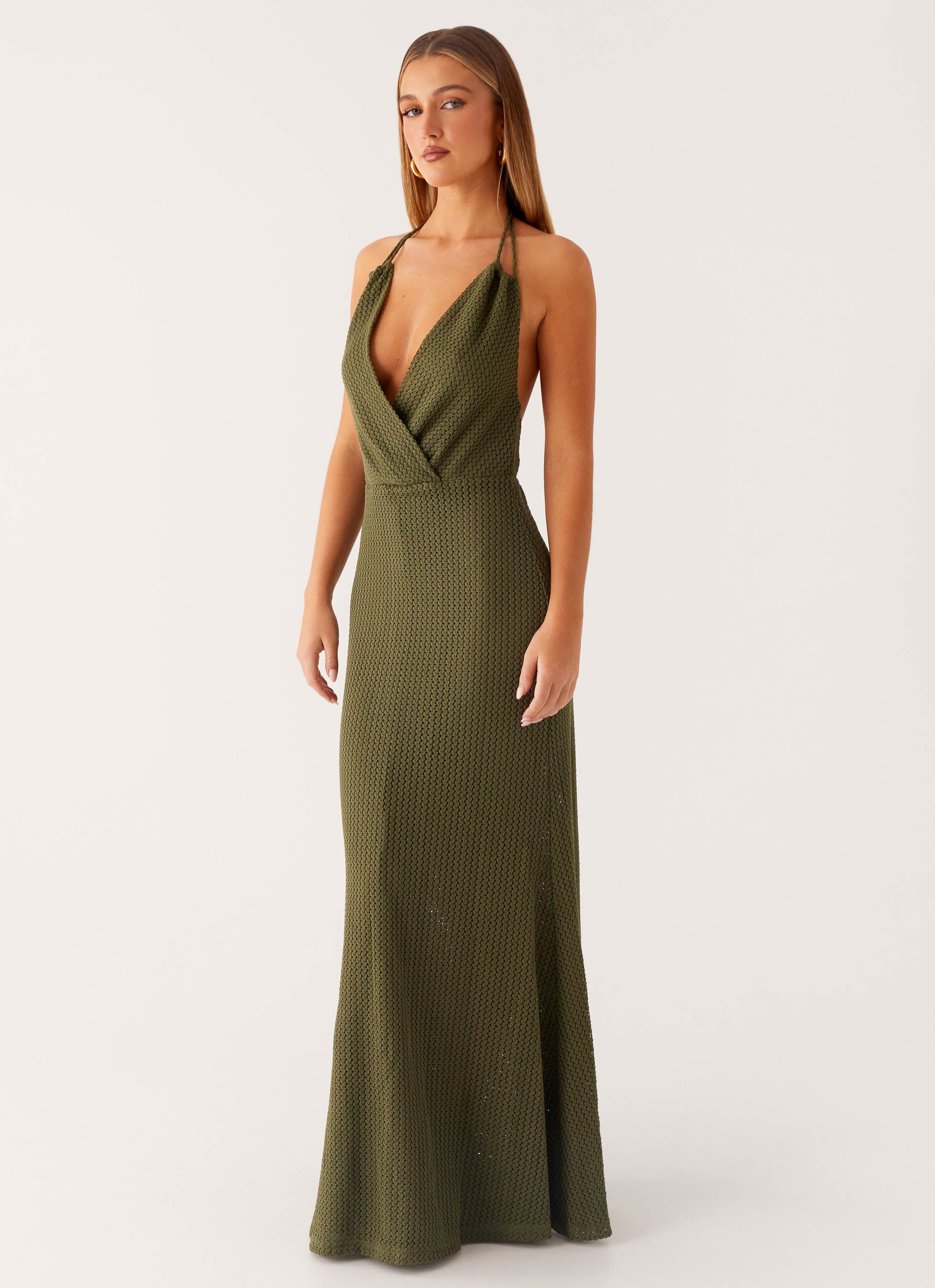 Thora Maxi Dress - Olive - Image 3