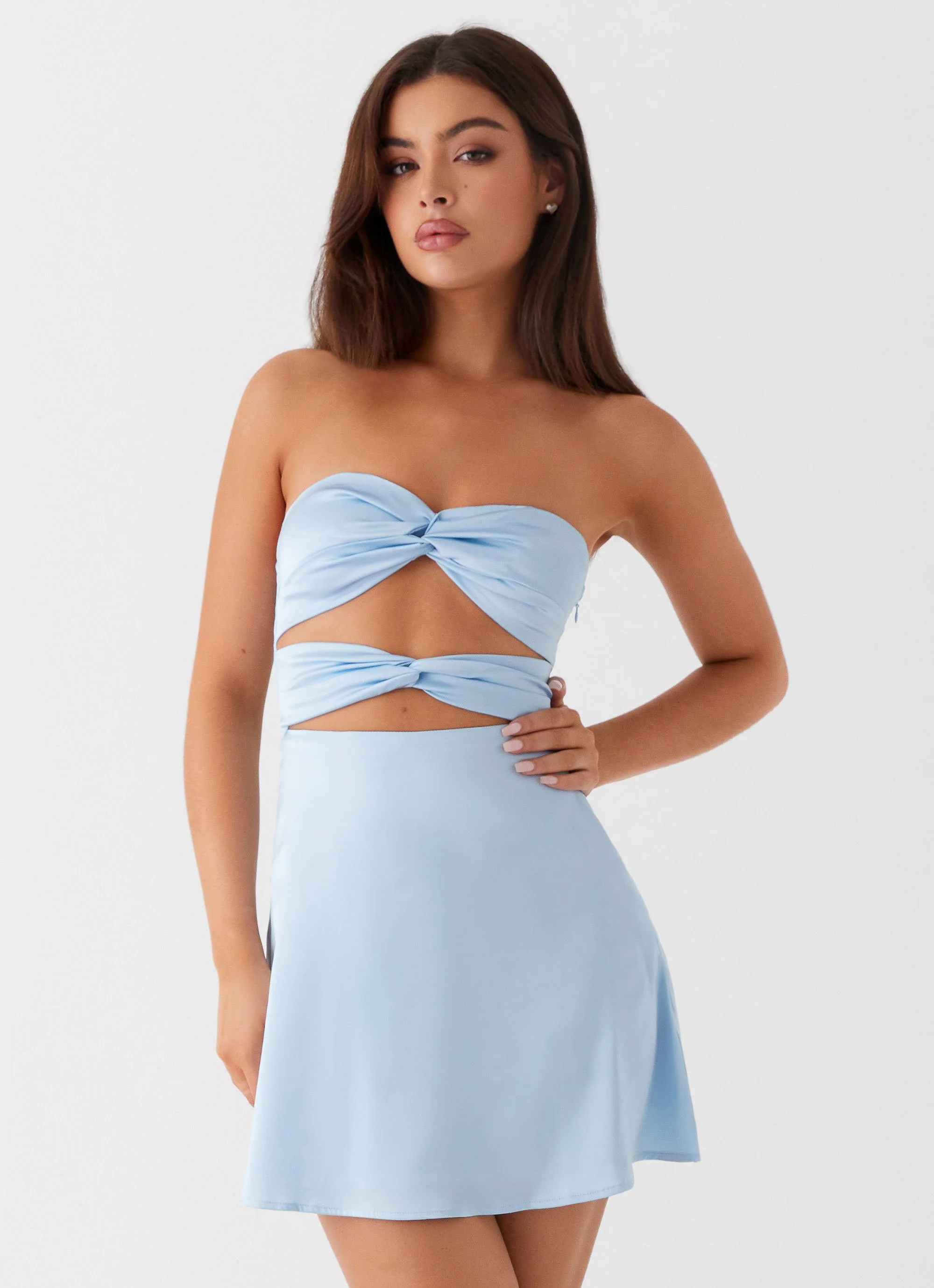 Tianna Mini Dress - Ice Blue - Image 6