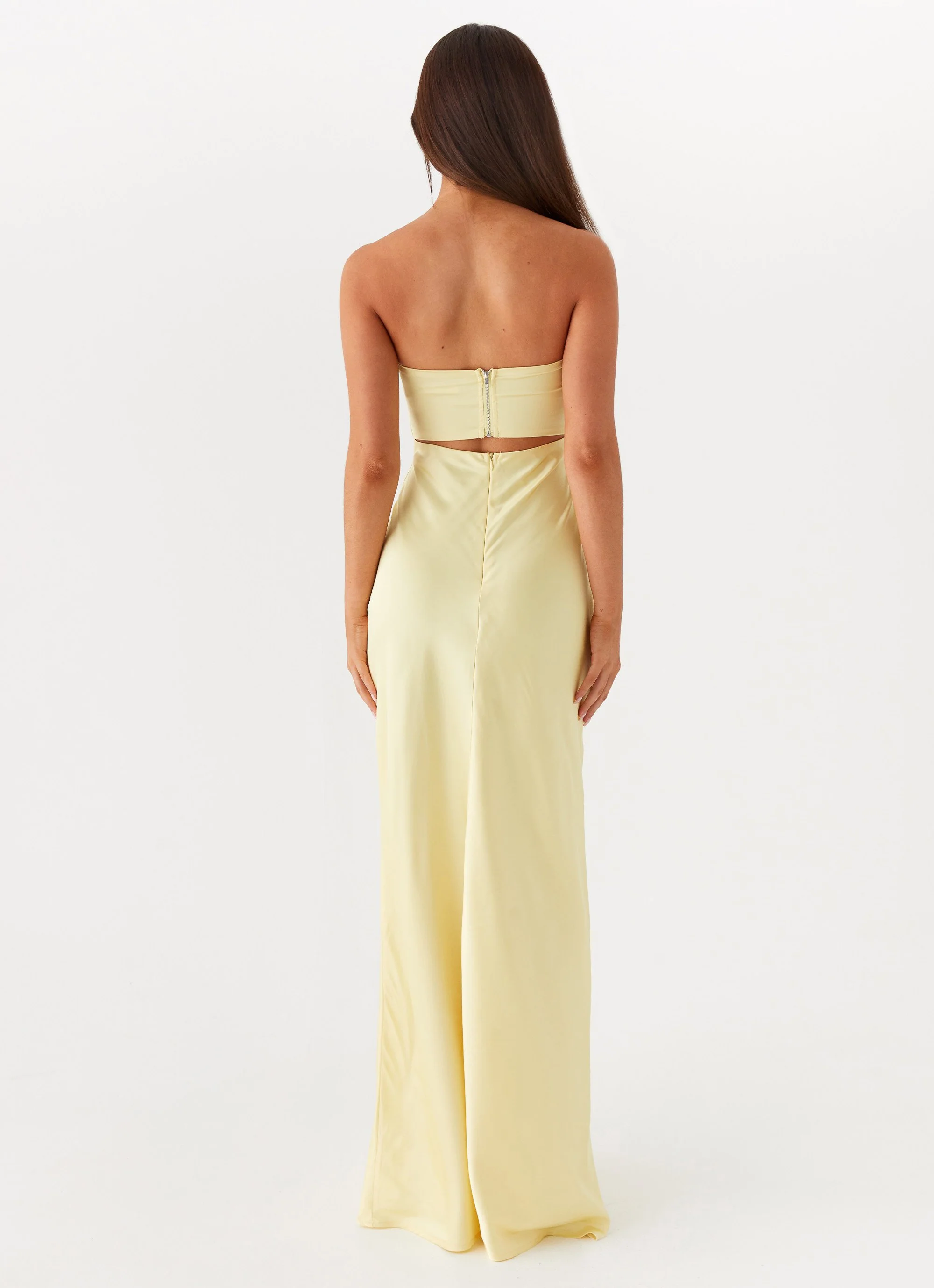 Tianna Strapless Maxi Dress - Yellow - Image 4