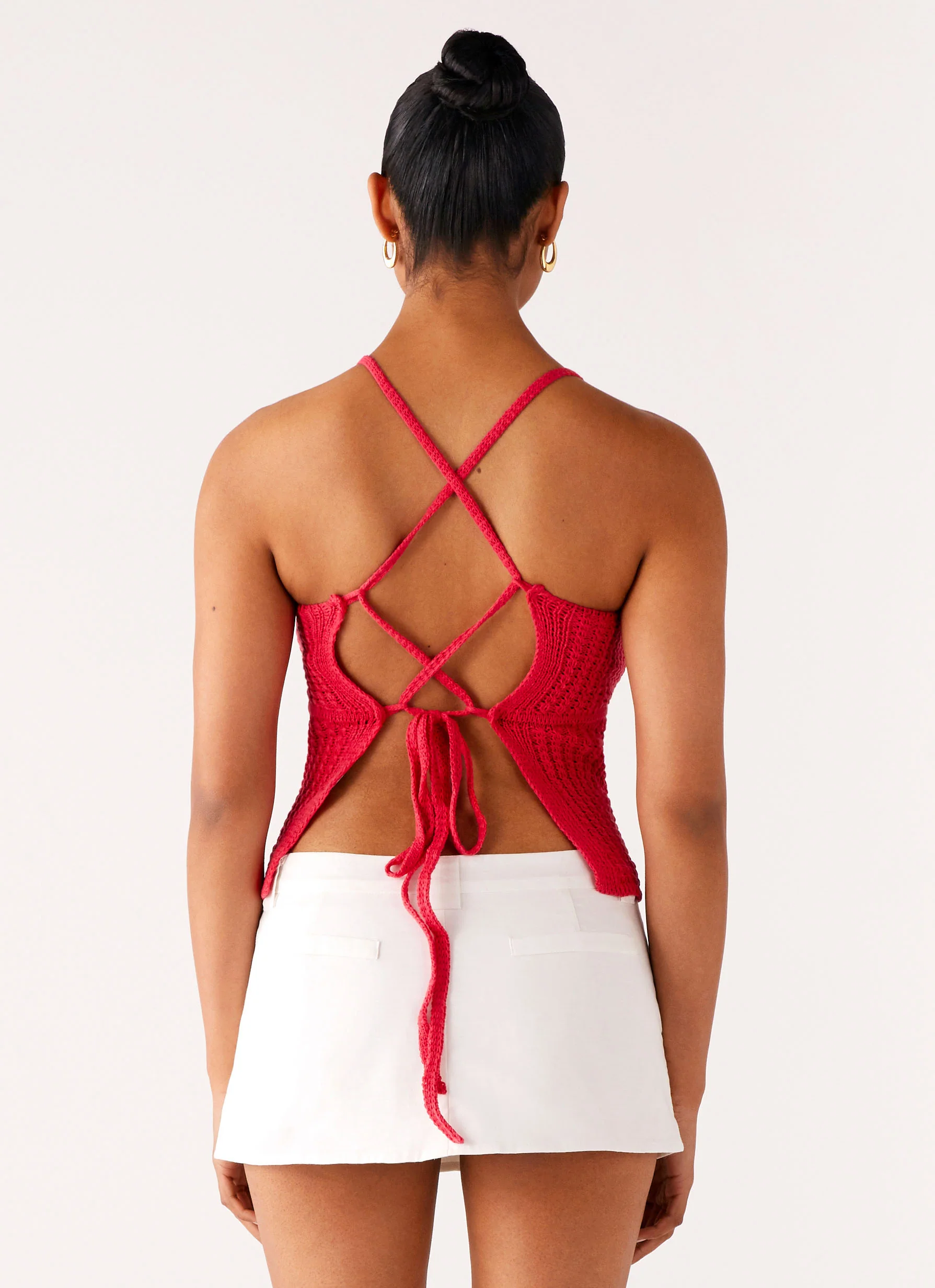 Tiare Crochet Top - Fuchsia - Image 3