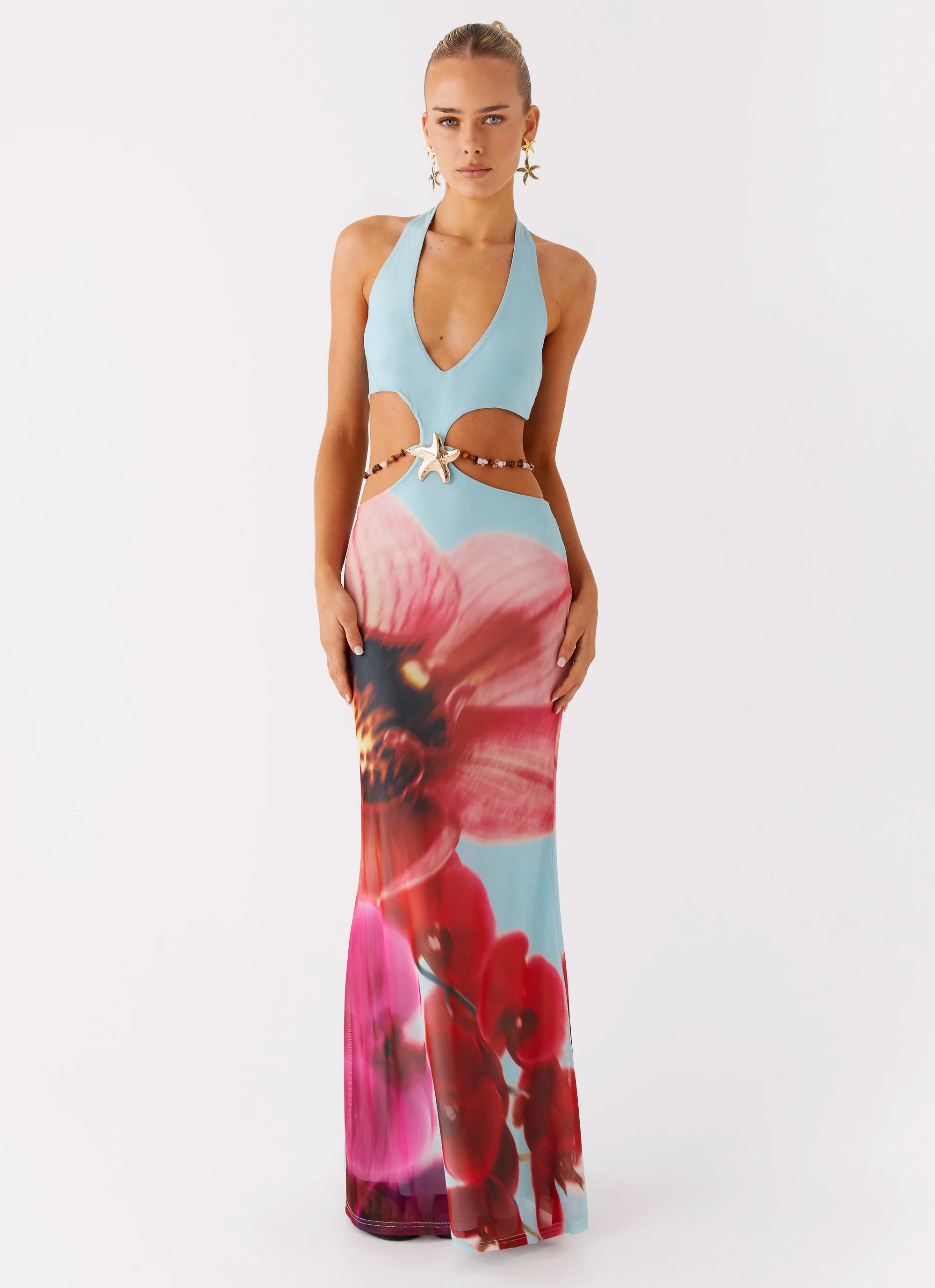Time To Dance Maxi Dress - Turquoise Bloom - Image 5