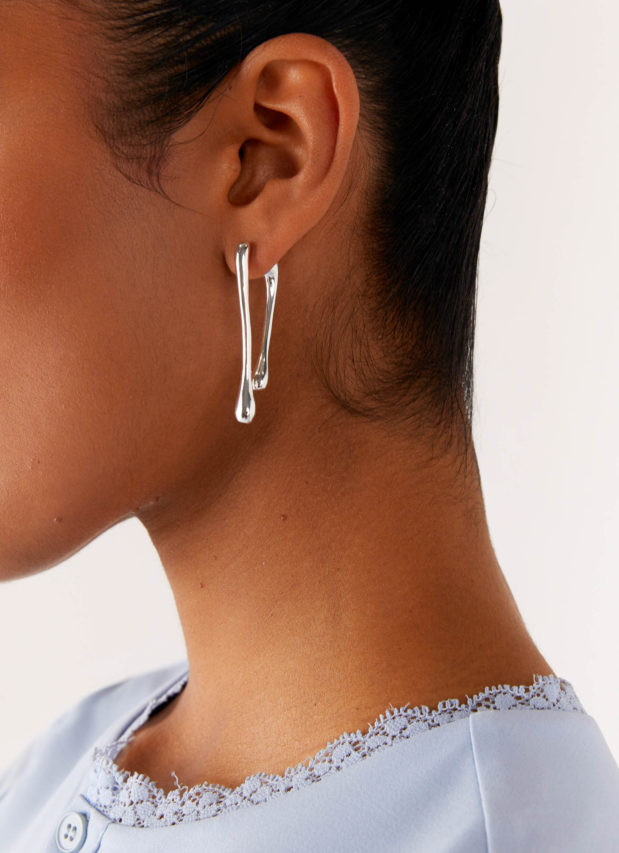 Titus Earrings - Silver - Image 2