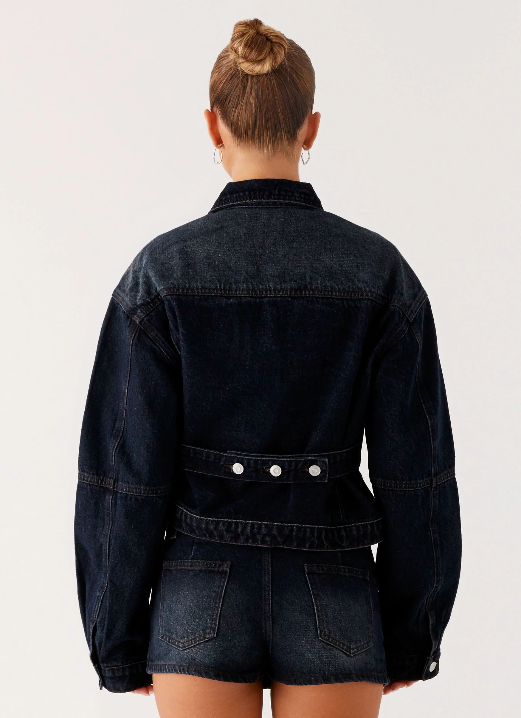 Tropics Denim Jacket - Washed Dark Blue - Image 3