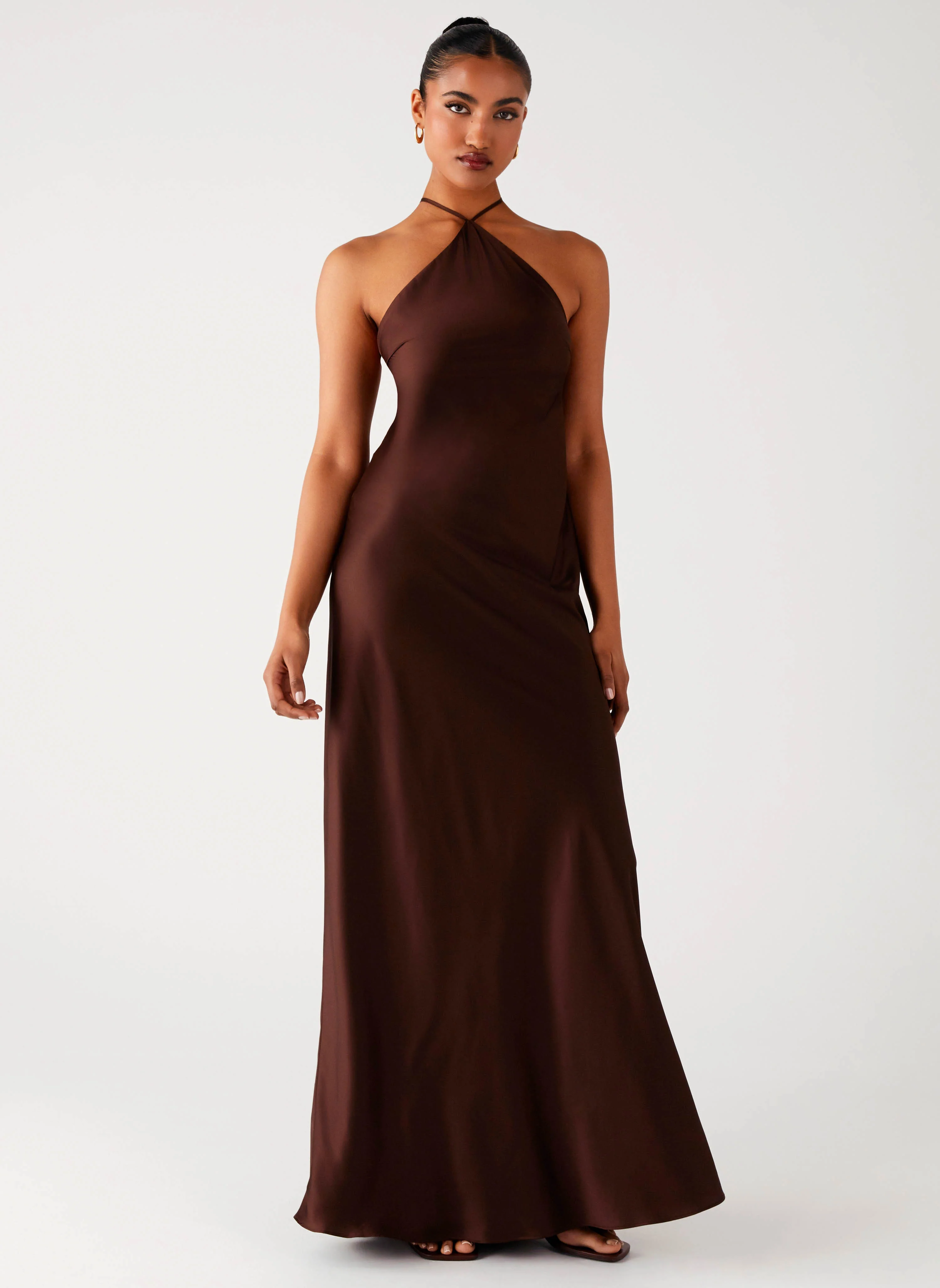 Tulama Maxi Dress - Chocolate - Image 5