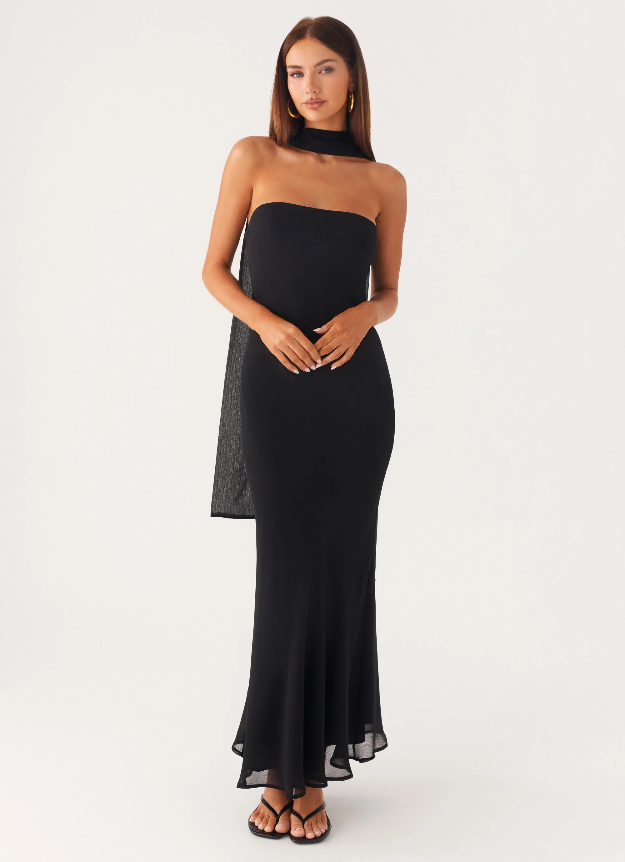 Under the Pagoda Maxi Dress - Black - Image 5