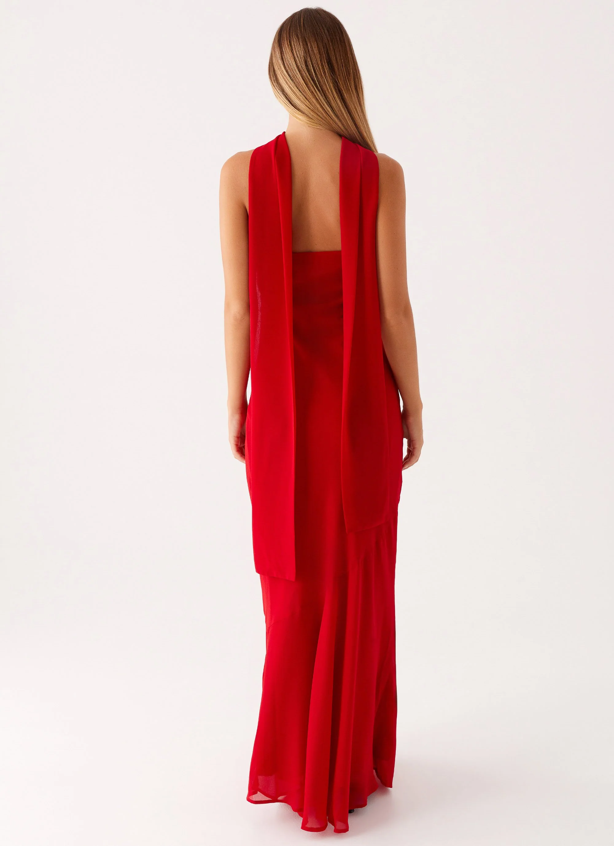 Under The Pagoda Maxi Dress - Red - Image 5
