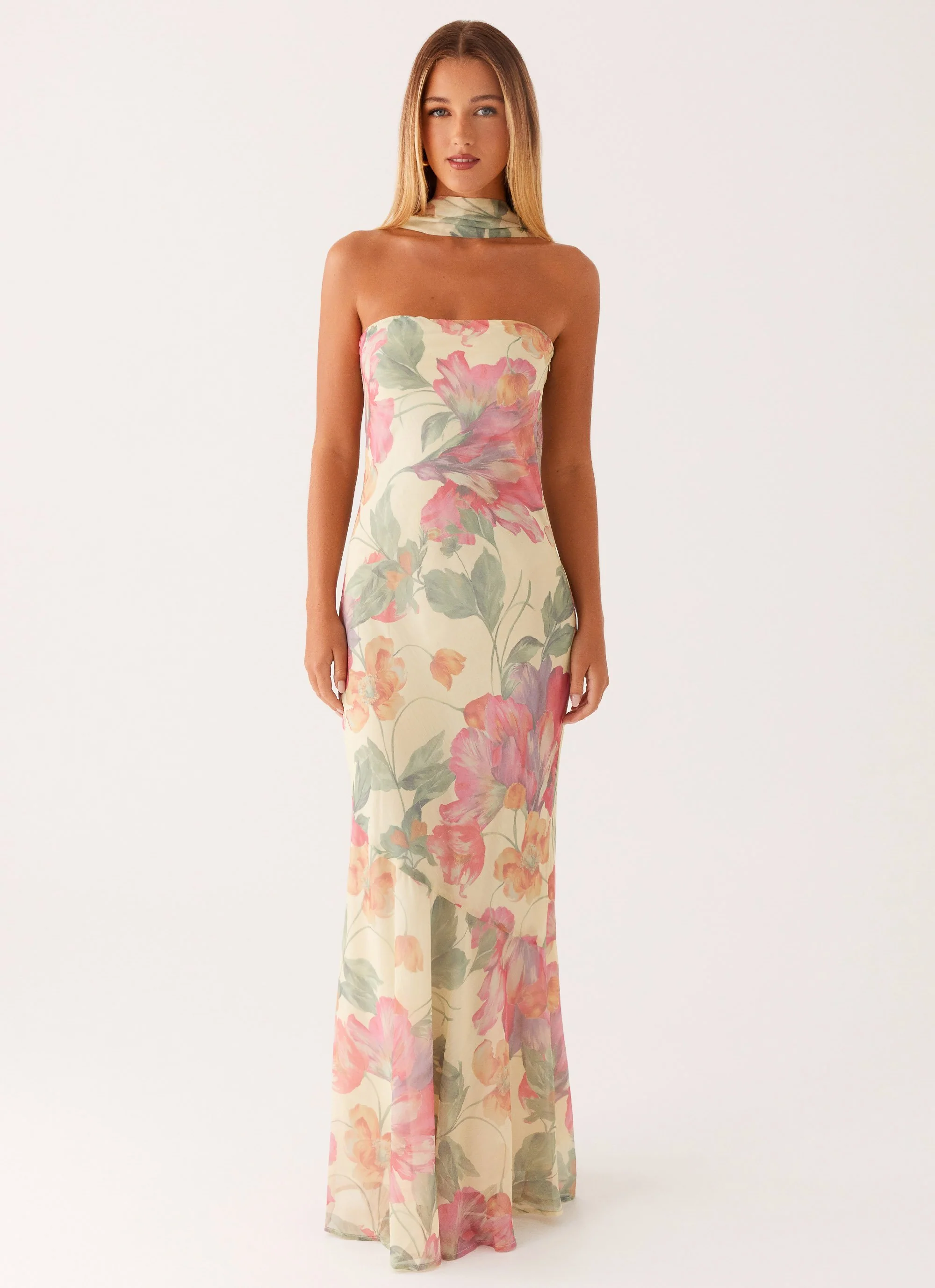 Under The Pagoda Maxi Dress - Yellow Peony - Image 2