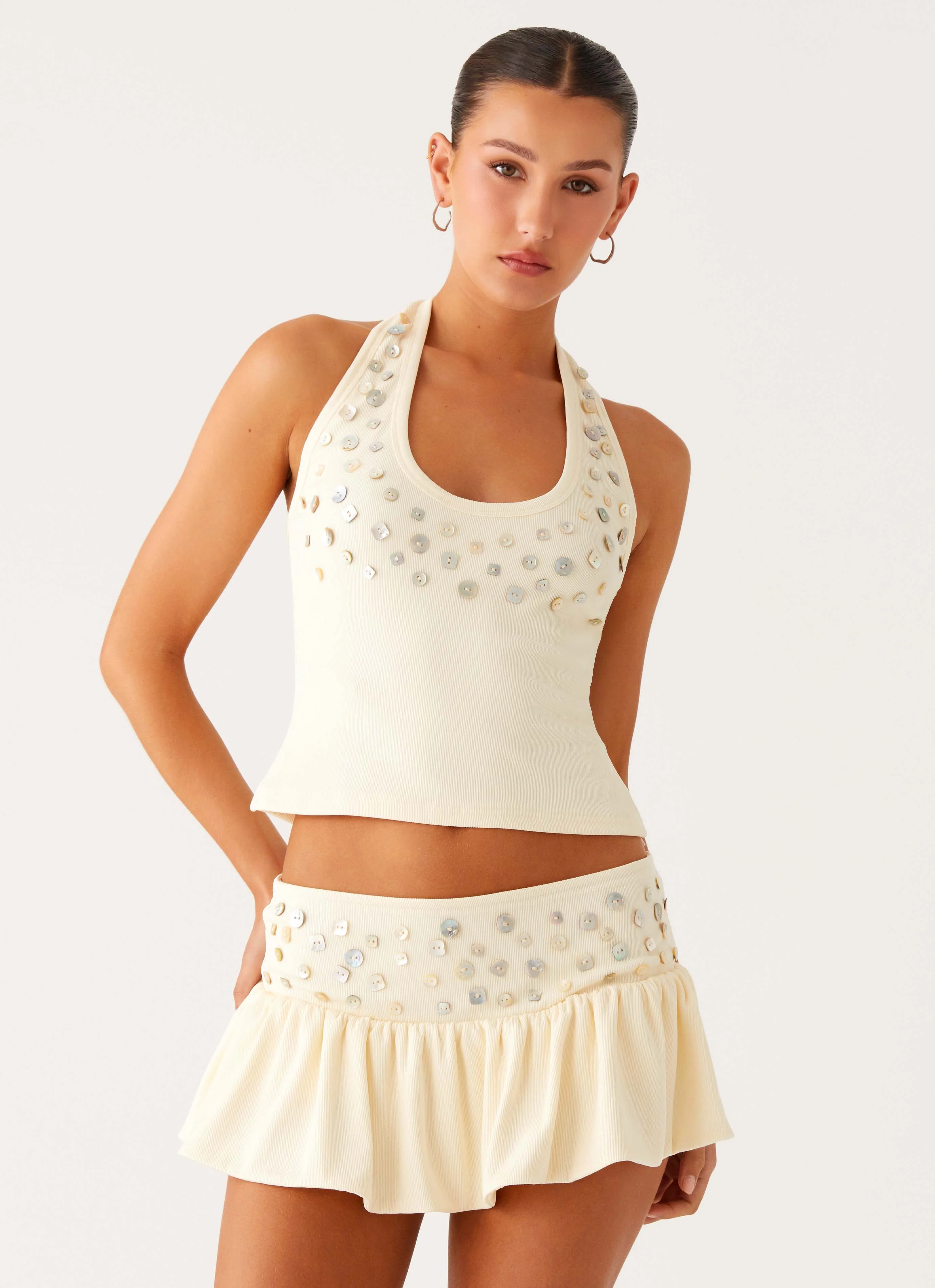 Vegas Nights Low Rise Skort - Yellow - Image 6