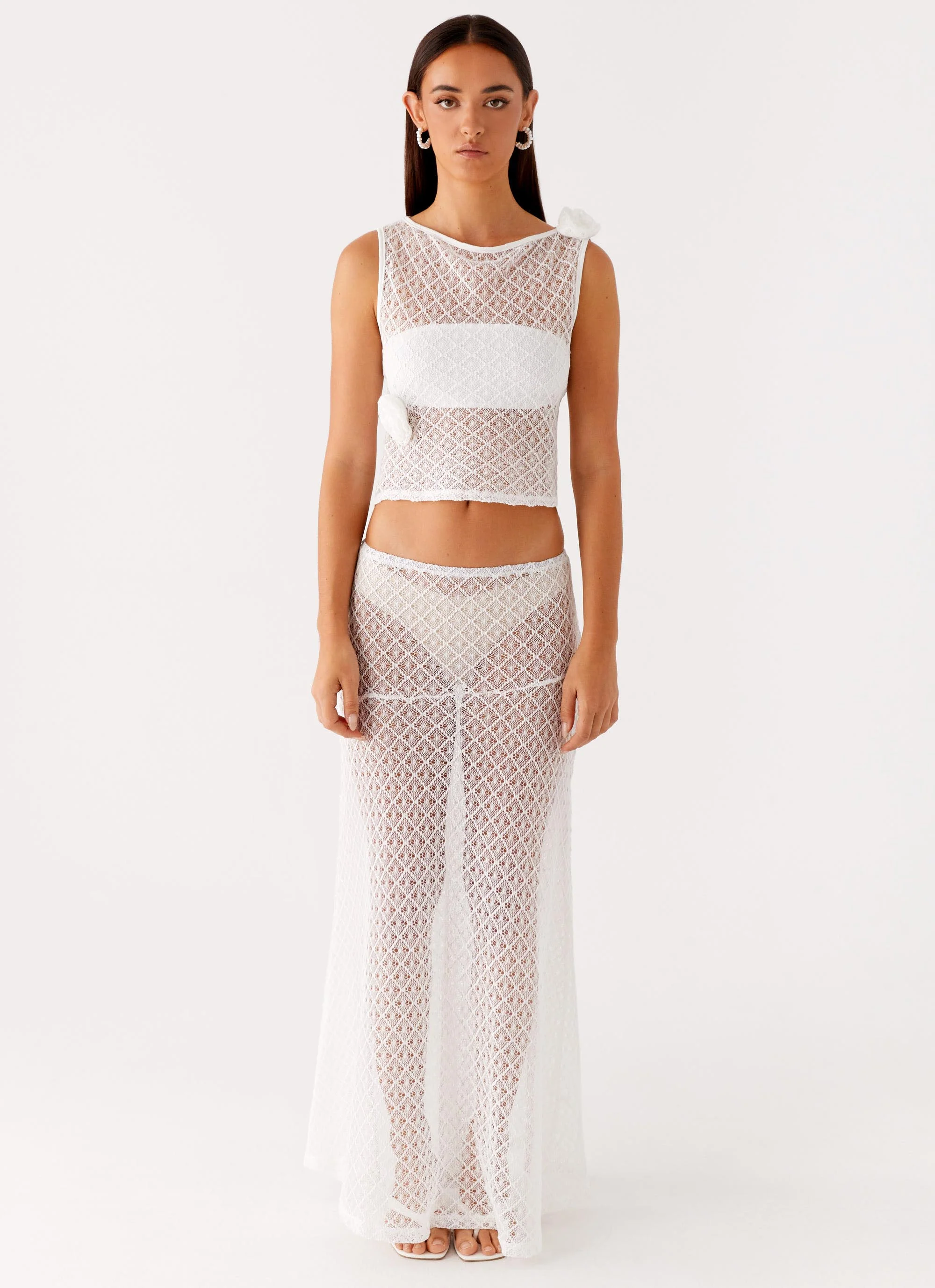 Velli Crochet Top - White - Image 2