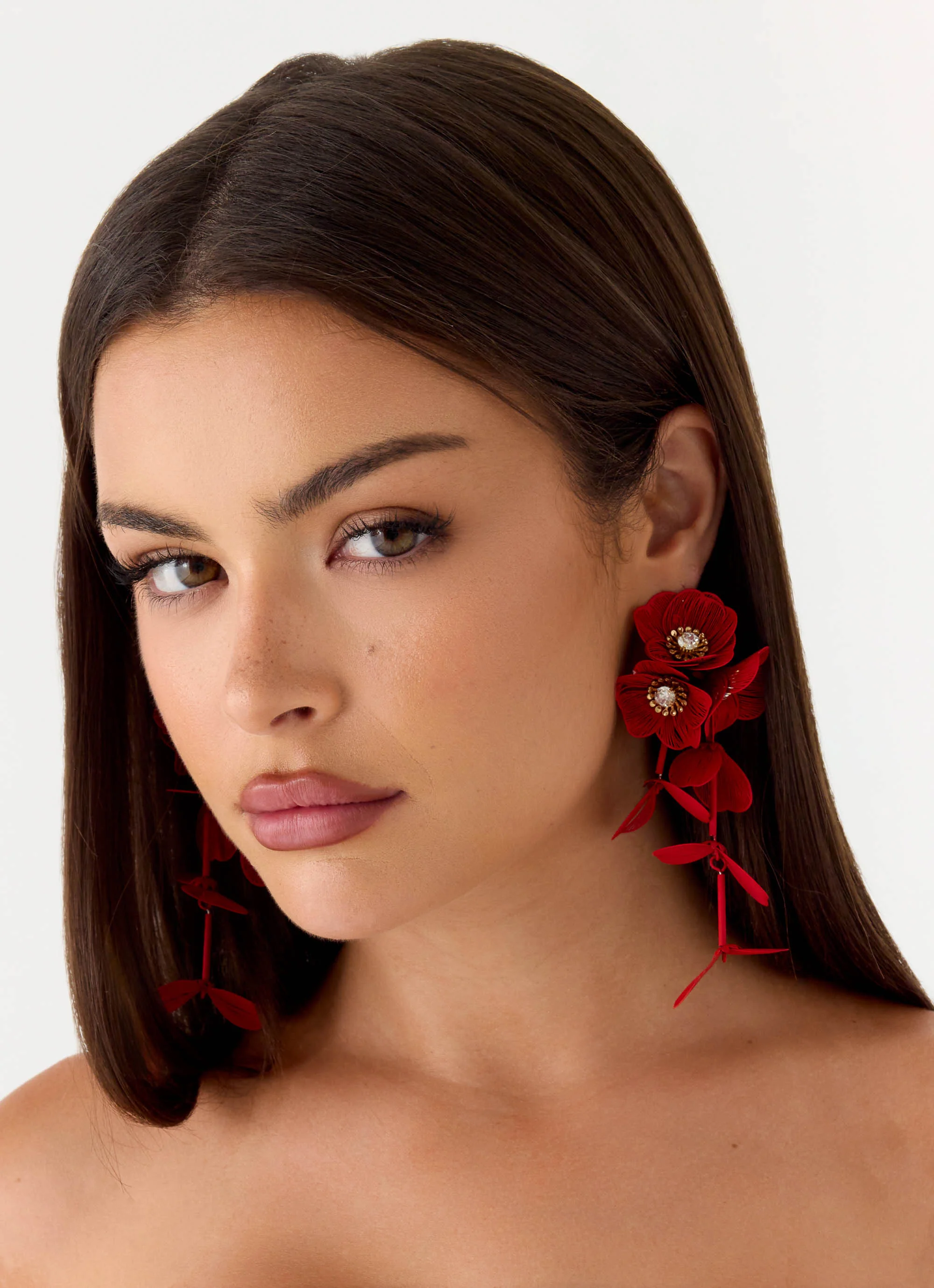 Venetta Earrings - Red - Image 3