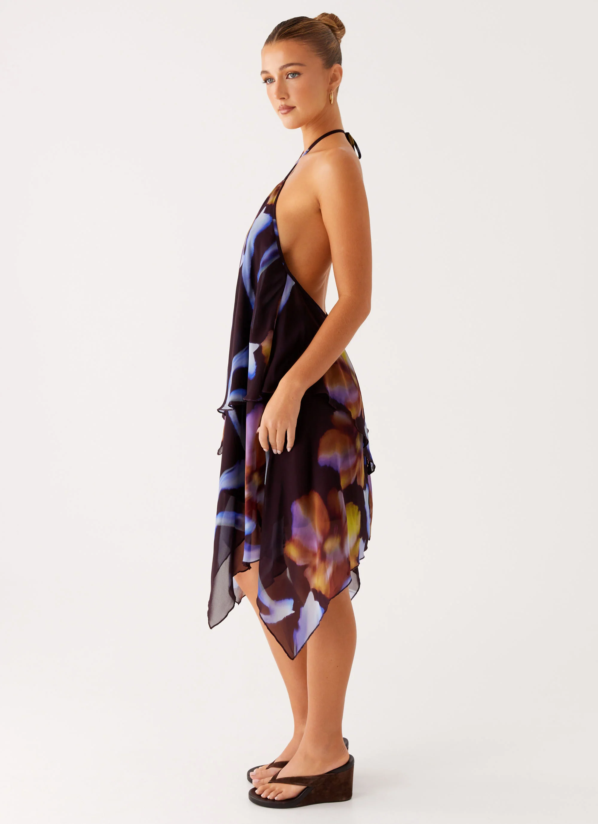 Verbena Midi Dress - Dark Floral - Image 3