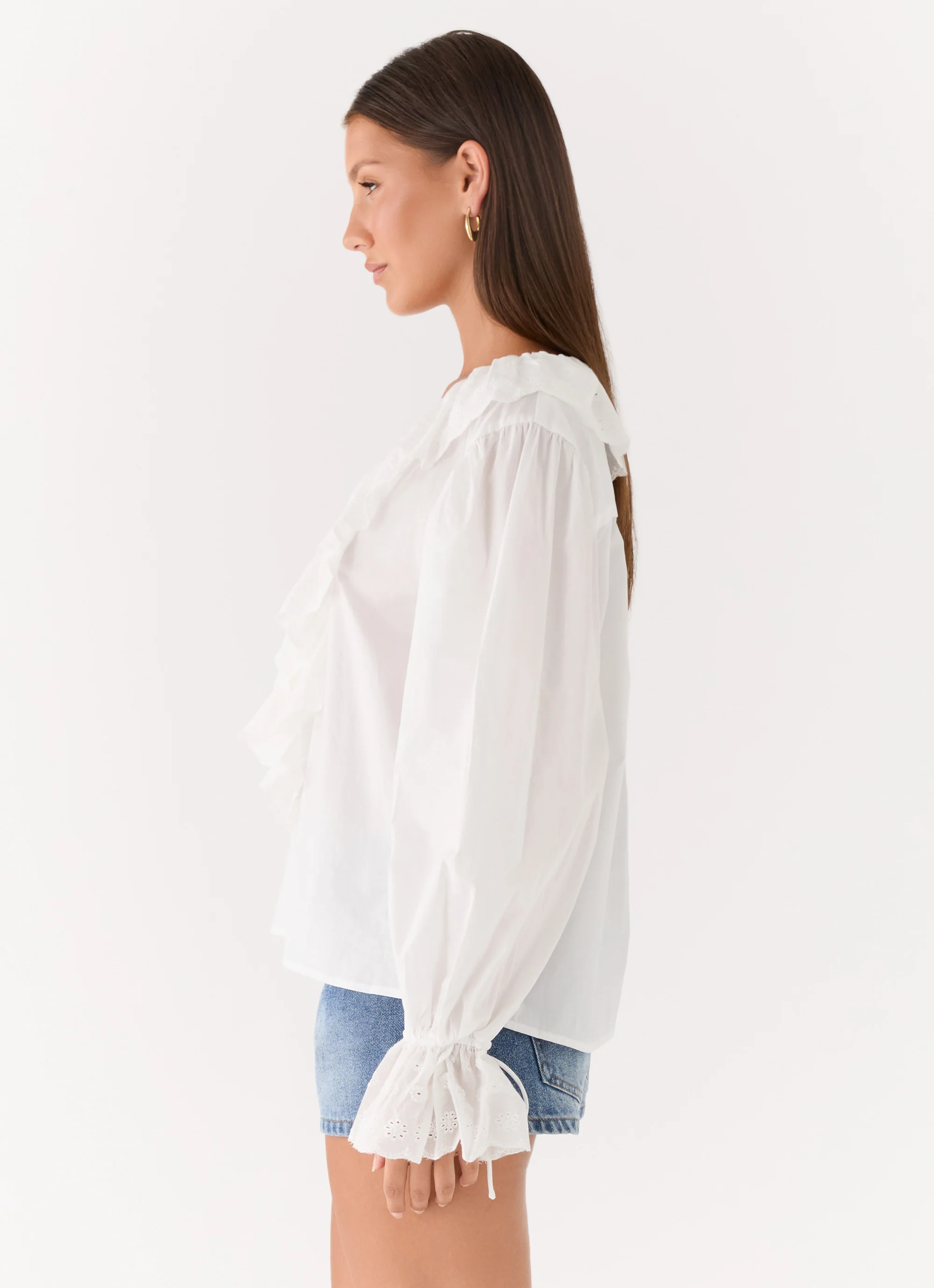 Verrin Cotton Blouse - White - Image 3
