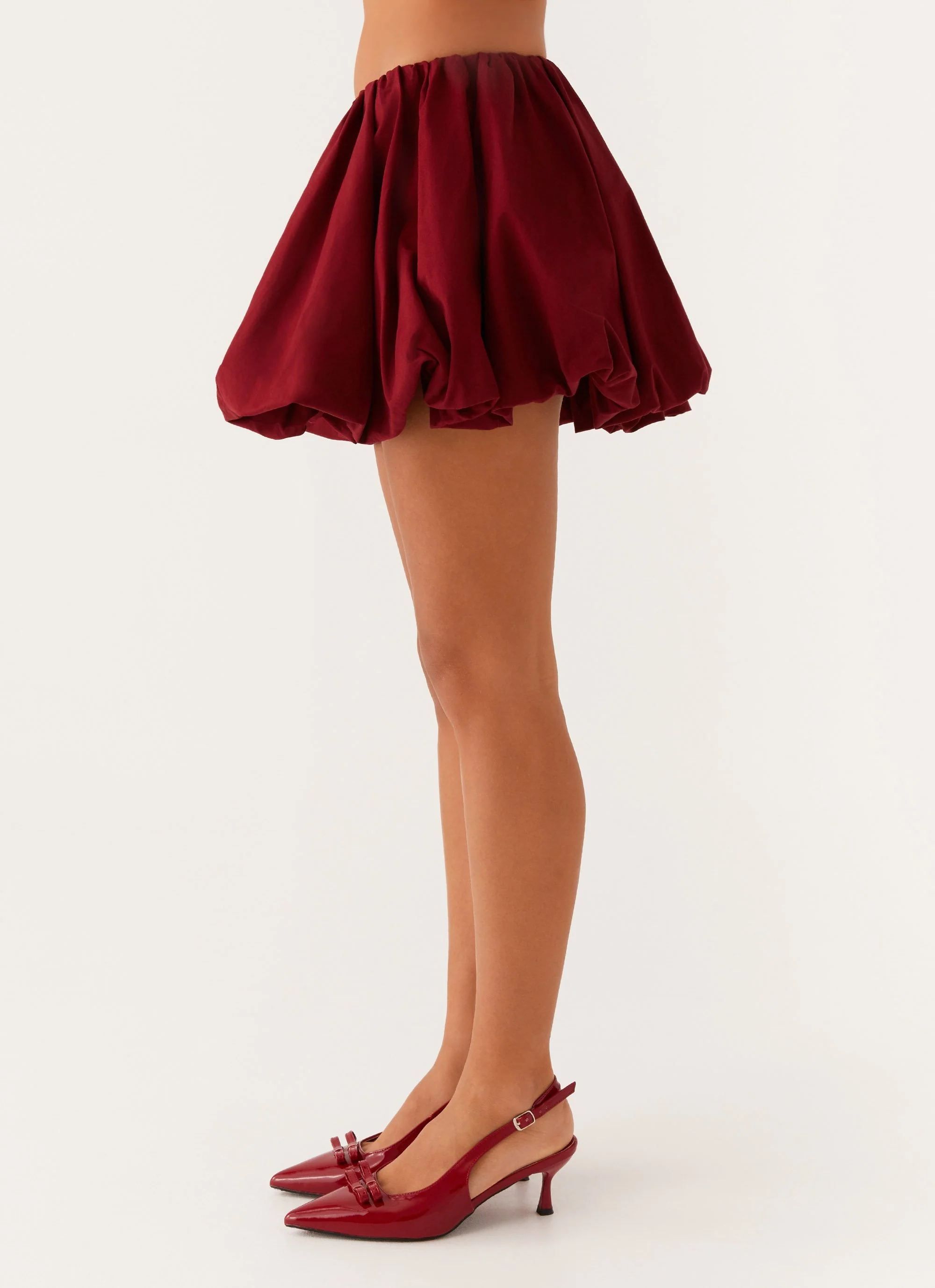 Vesper Bubble Mini Skirt - Mulberry - Image 5