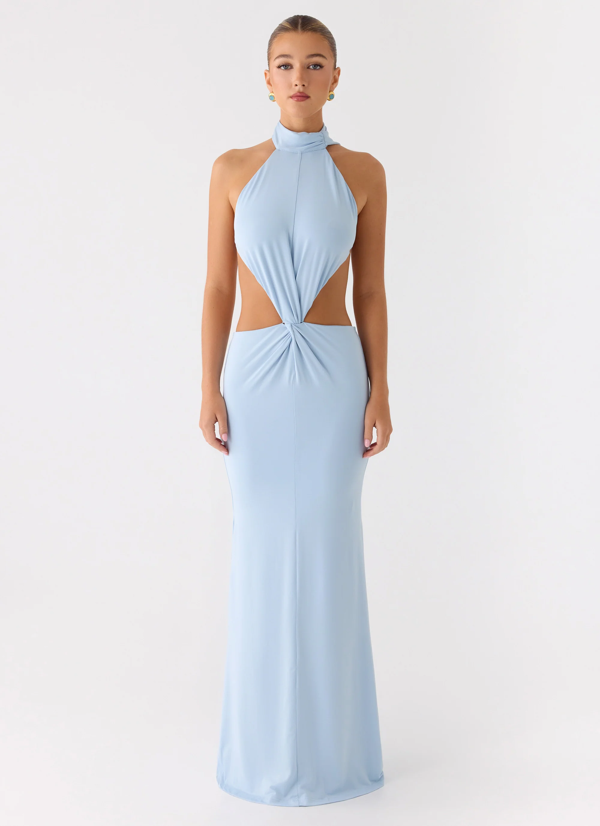Warning Signs Maxi Dress - Blue - Image 2