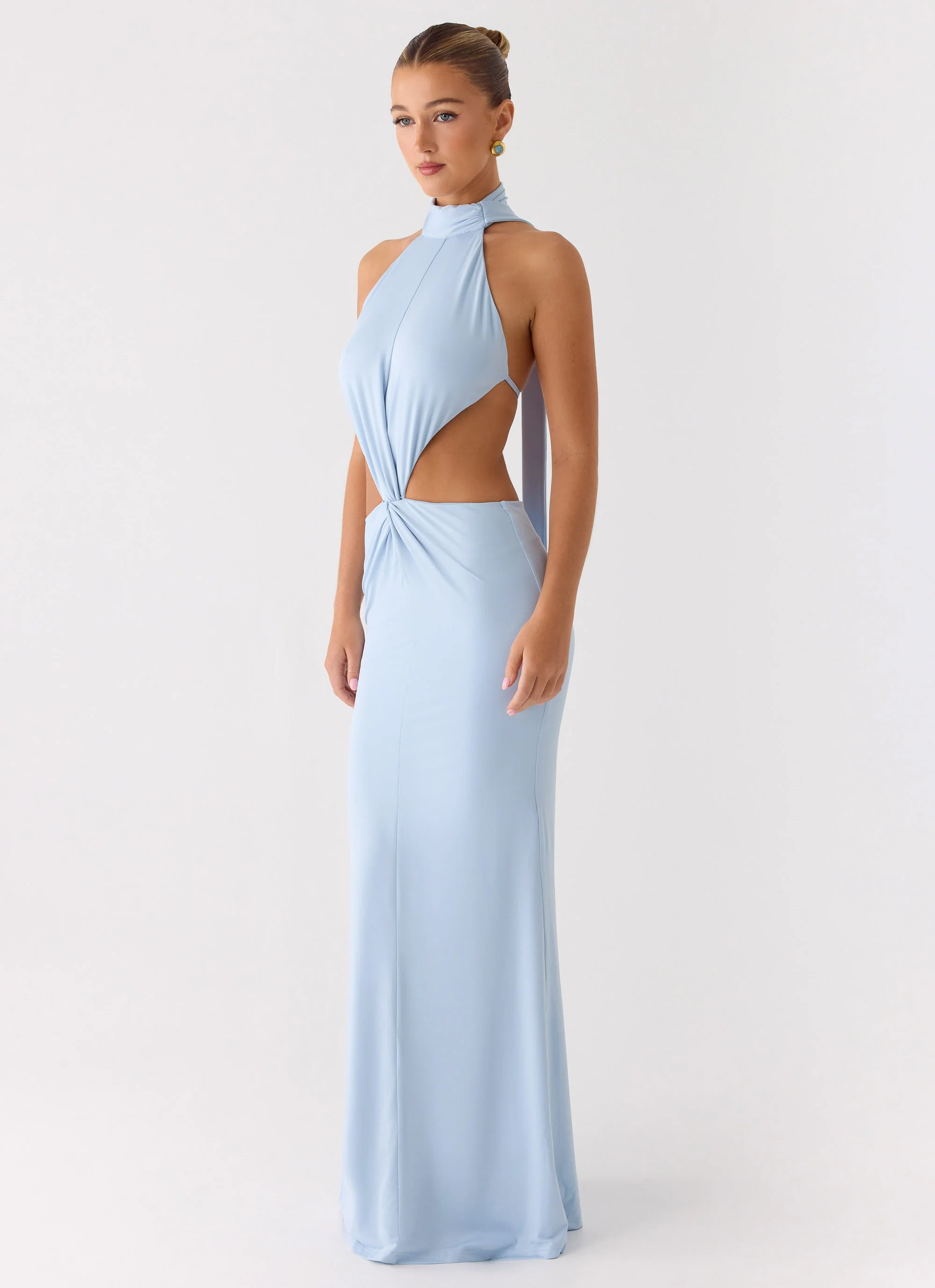 Warning Signs Maxi Dress - Blue - Image 3