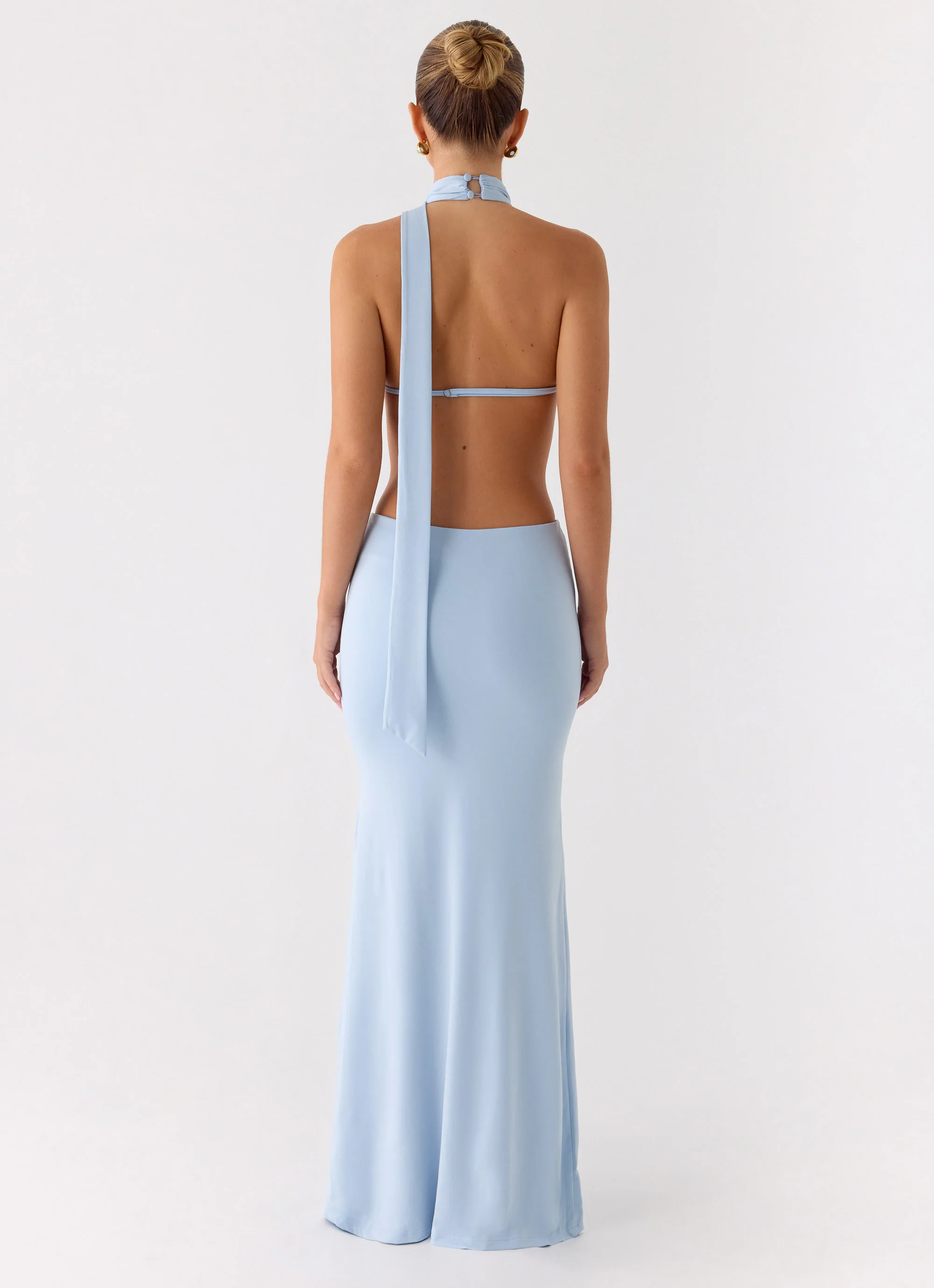 Warning Signs Maxi Dress - Blue - Image 4