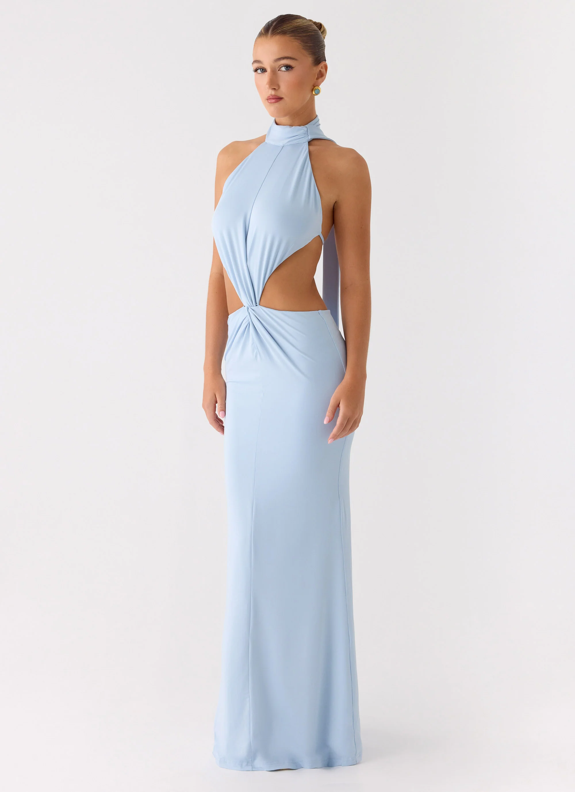 Warning Signs Maxi Dress - Blue - Image 5