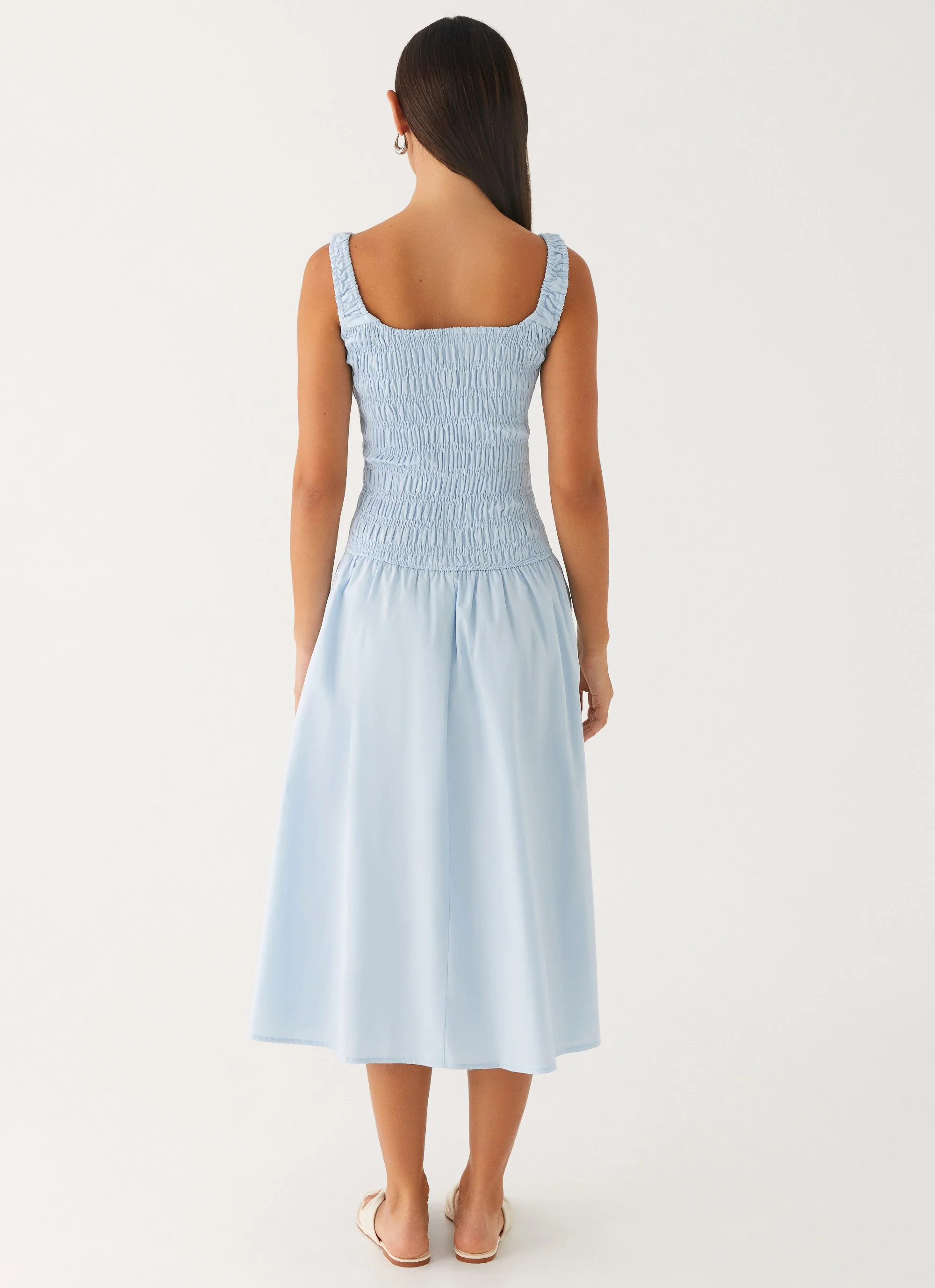 Wildflower Midi Dress - Blue - Image 4