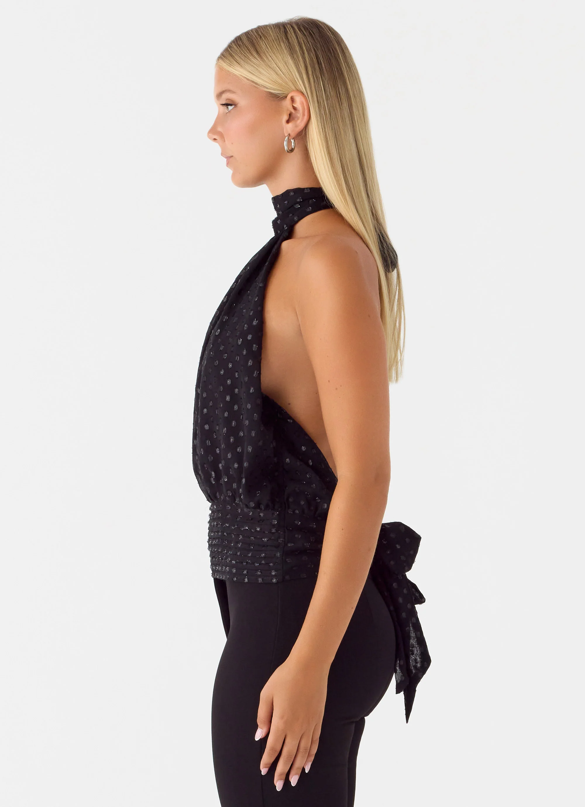 Willow Chiffon Top - Black Spot - Image 4