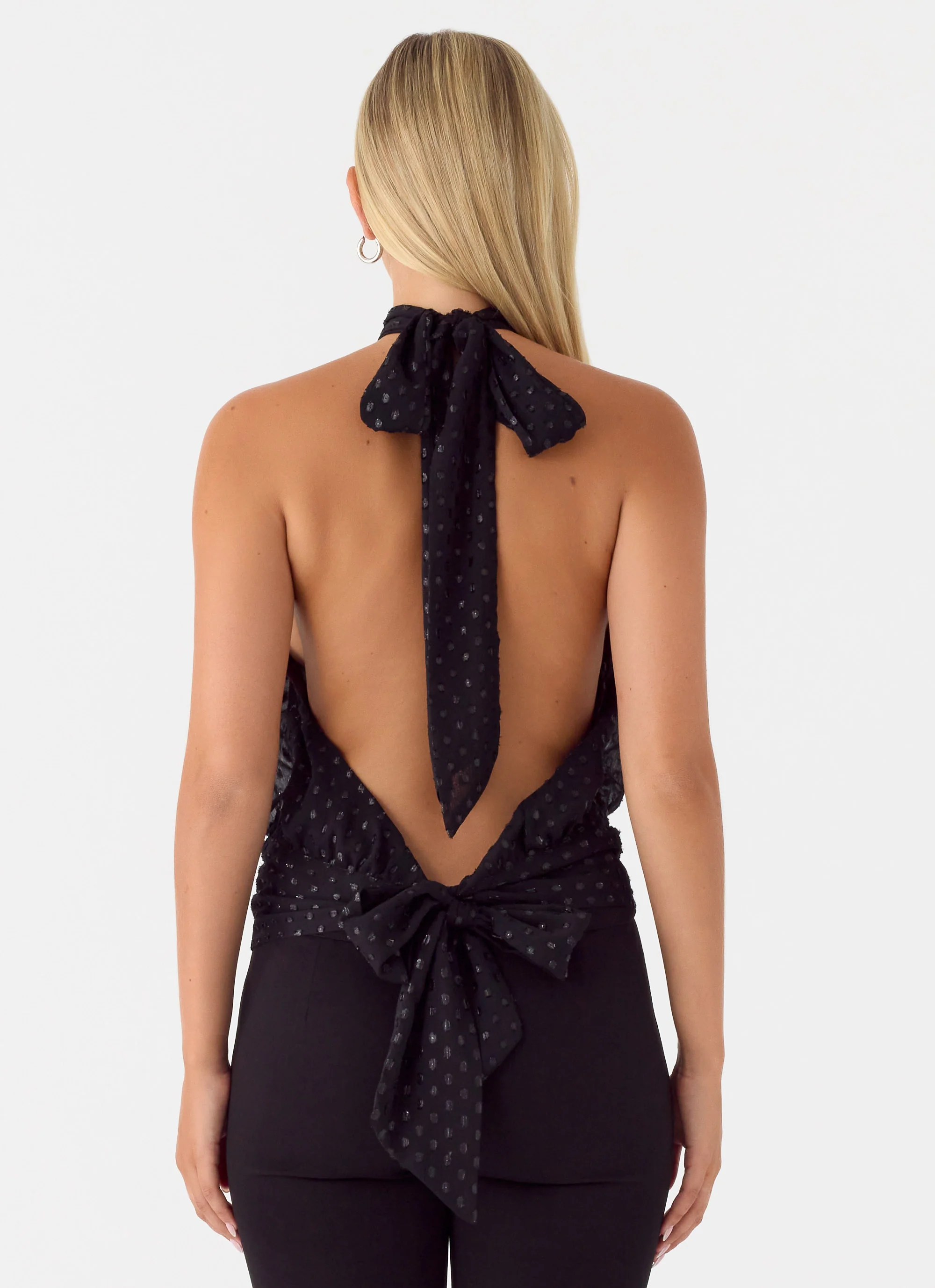 Willow Chiffon Top - Black Spot - Image 5