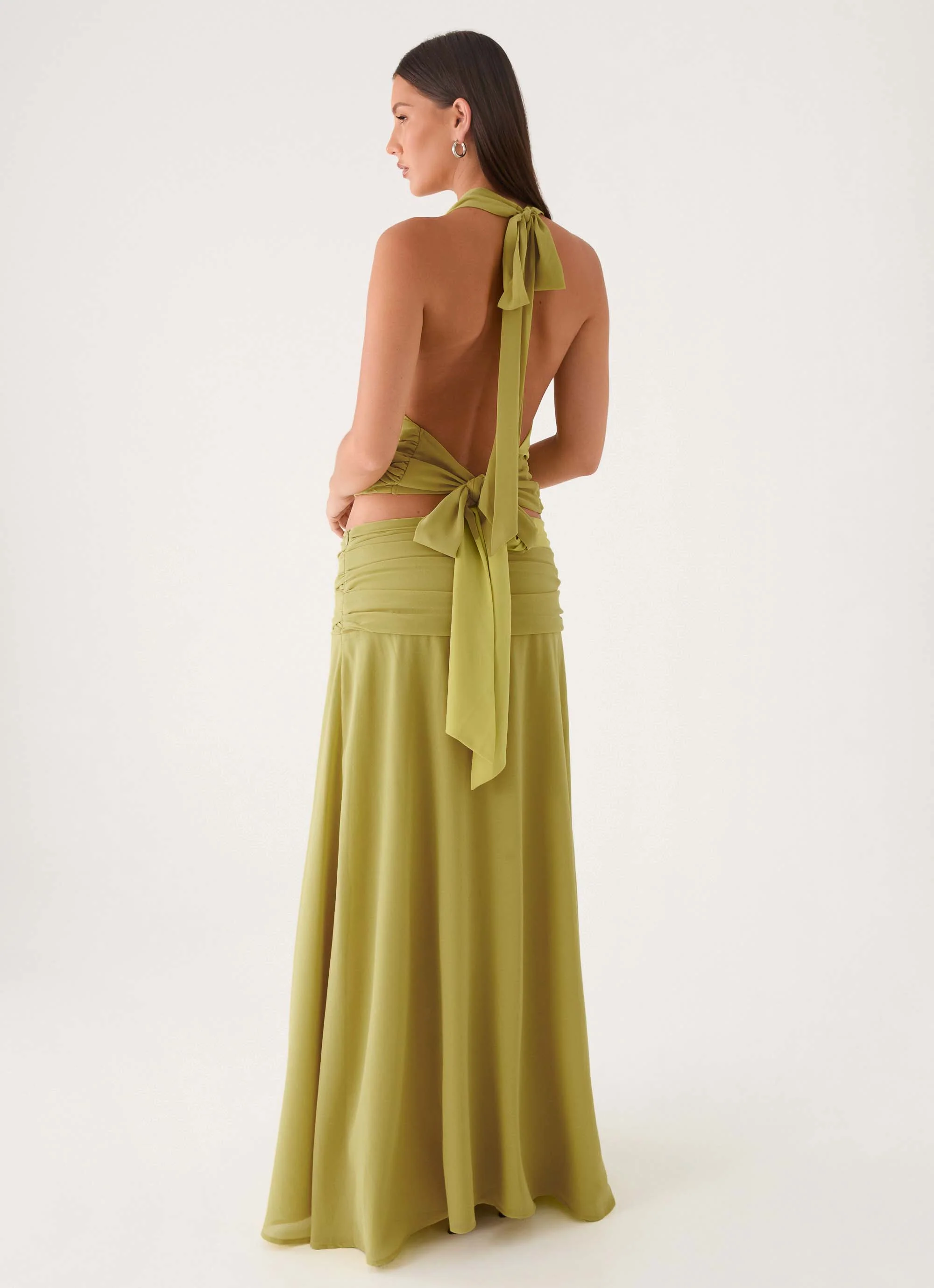 Willowmena Maxi Skirt - Lime - Image 3
