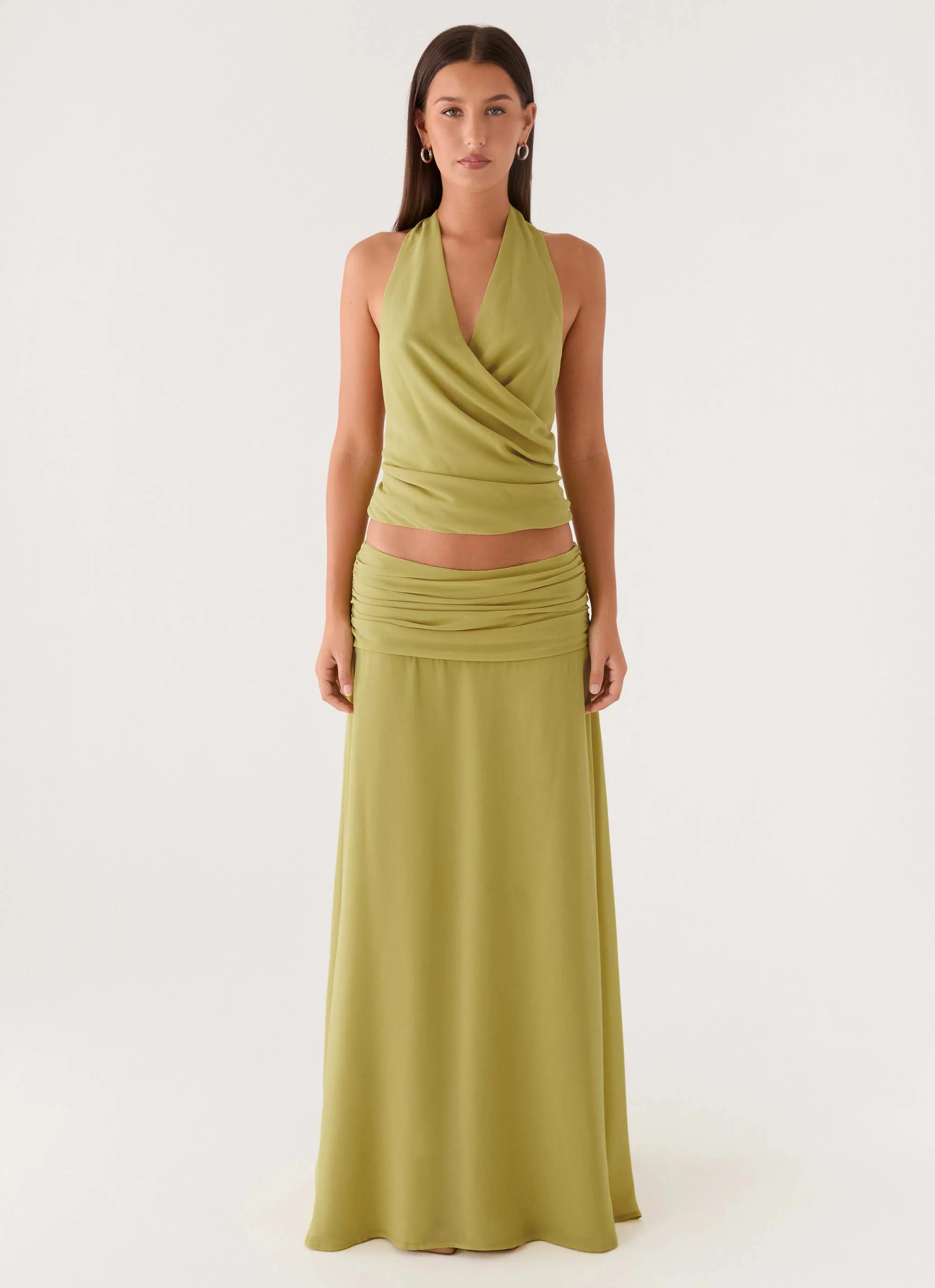 Willowmena Wrap Top - Lime - Image 4