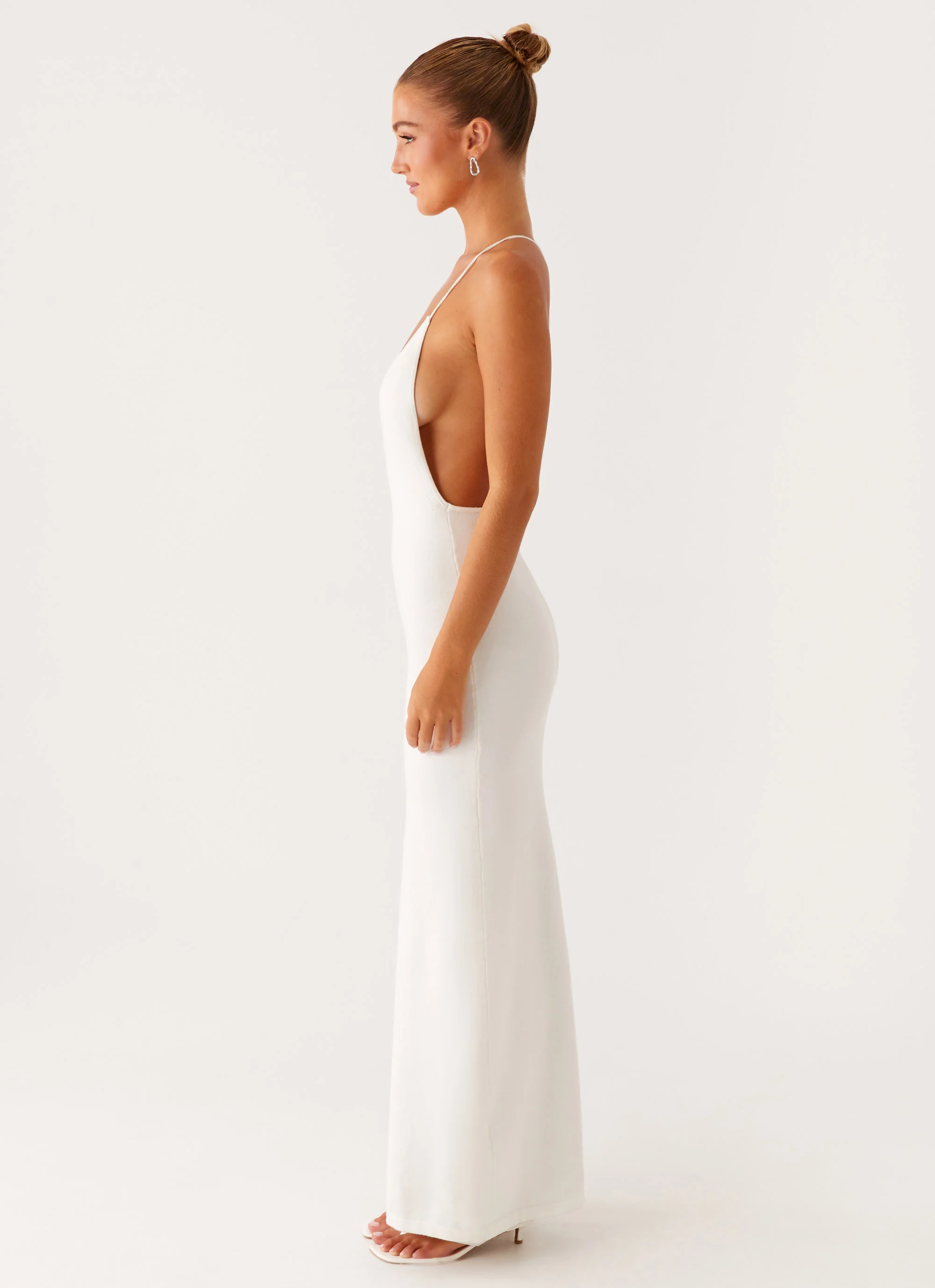 Yalina Knit Maxi Dress - Ivory - Image 3