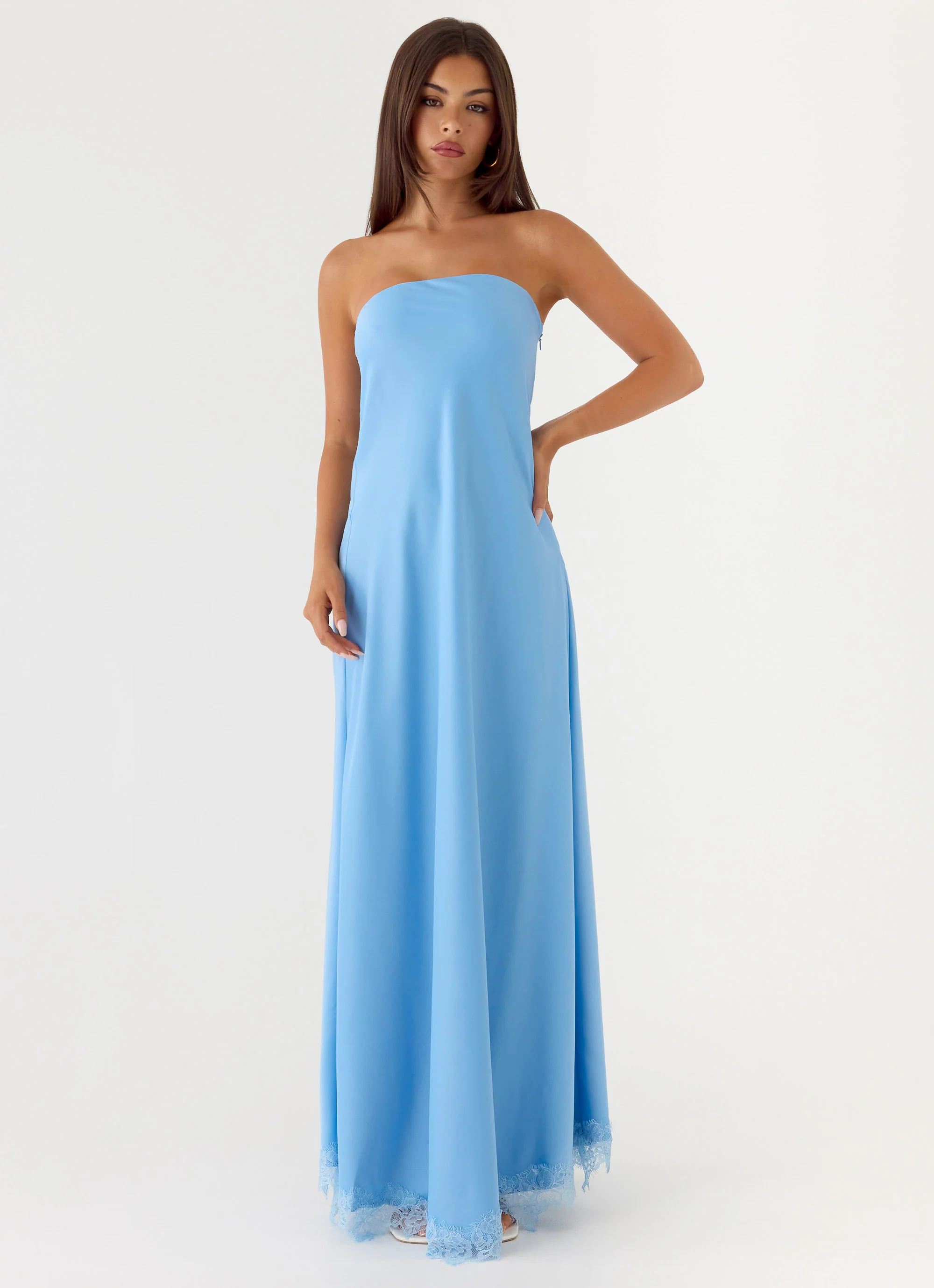Yanina Strapless Maxi Dress - Blue - Image 5