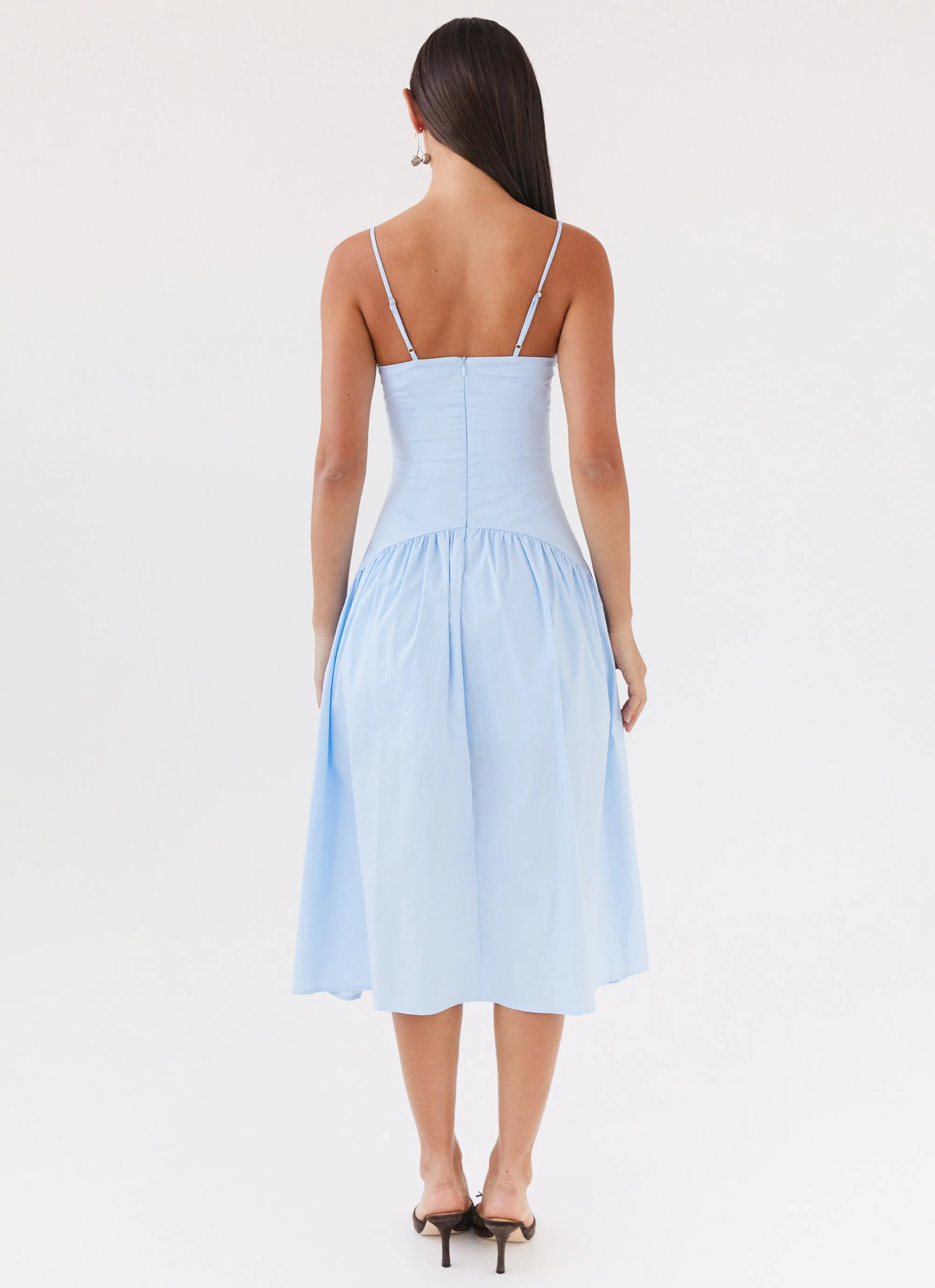Yvette Corset Midi Dress - Blue - Image 4