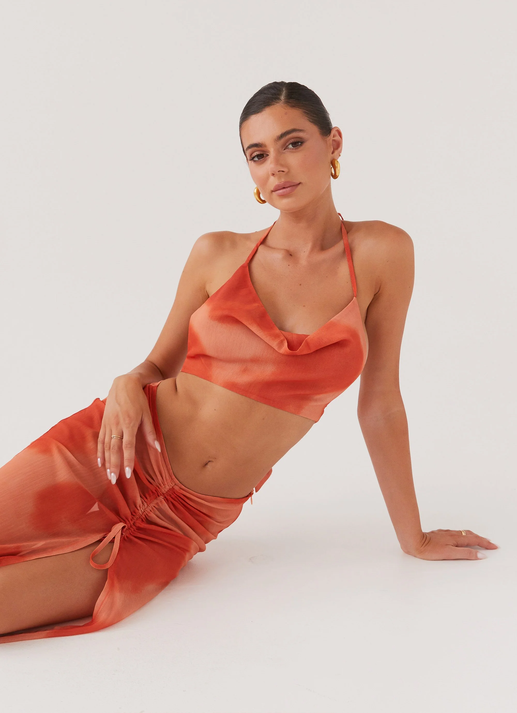 Zenta Cowl Neck Top - Copper - Image 6